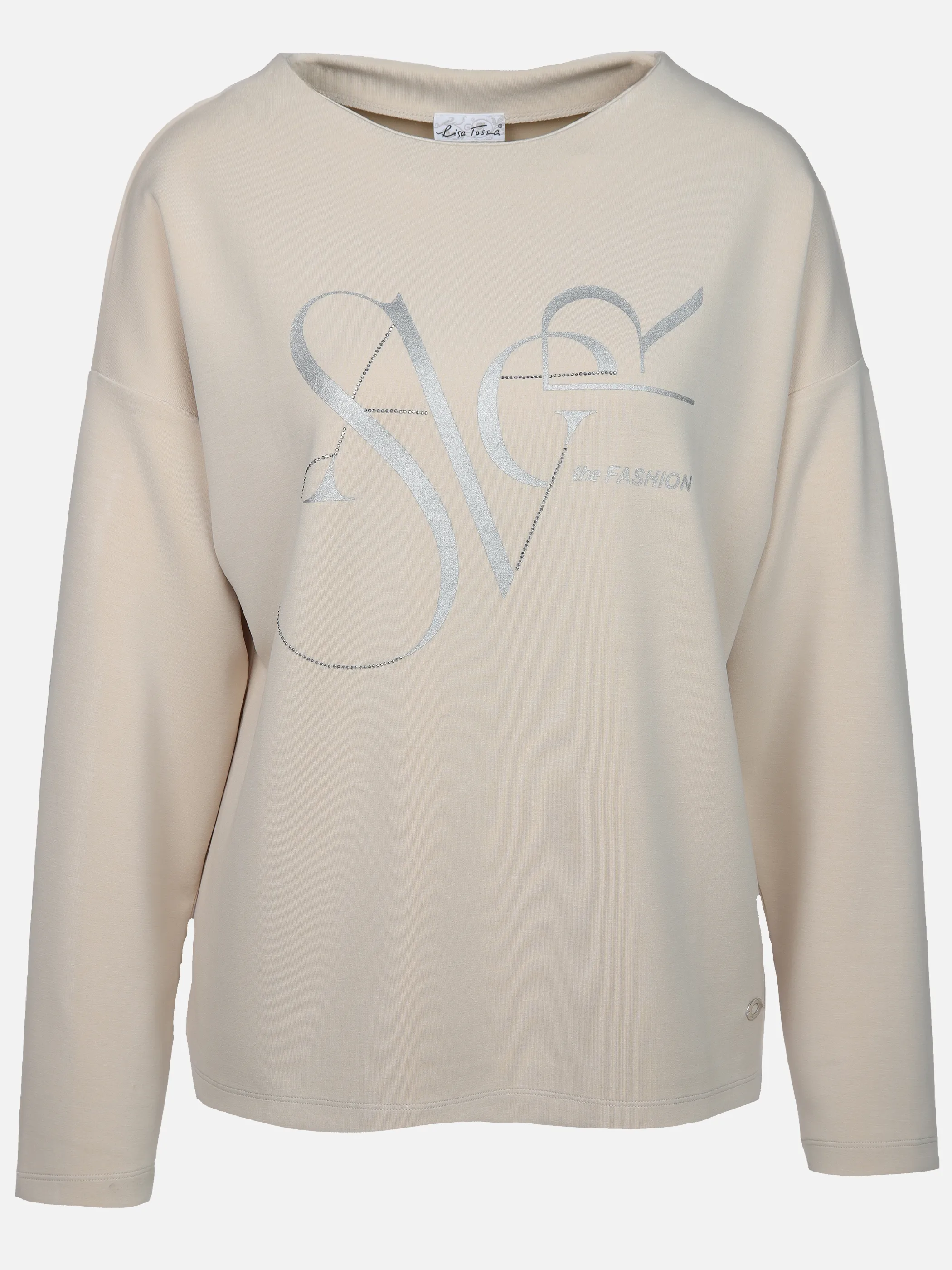 Lisa Tossa Da-Sweatshirt m. Foliendruck Beige 914559 MOONBEAM 1 Lisa Tossa Da-Sweatshirt m. Foliendruck Beige 914559 MOONBEAM 1
