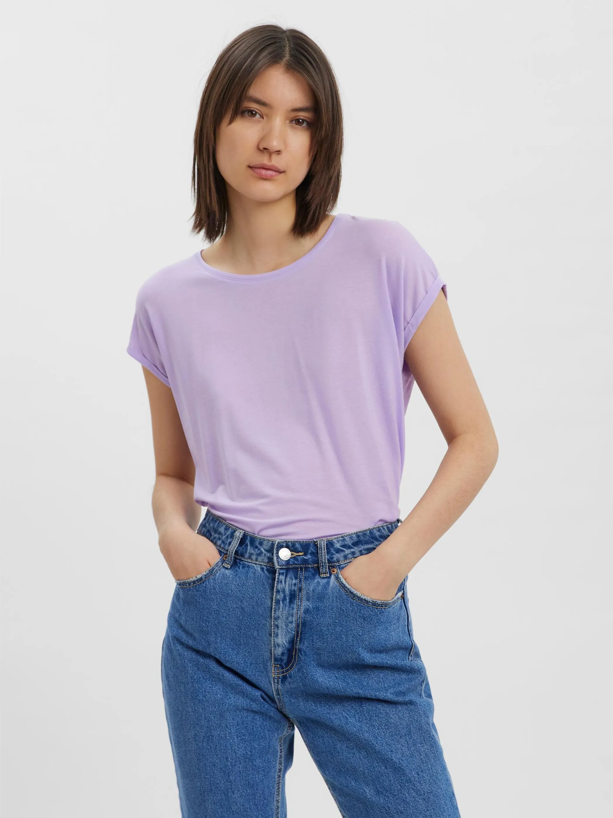 Vero Moda 10187159 VMAWARE PLAIN SS TOP Lila 767201 228955 4 Vero Moda 10187159 VMAWARE PLAIN SS TOP Lila 767201 228955 4