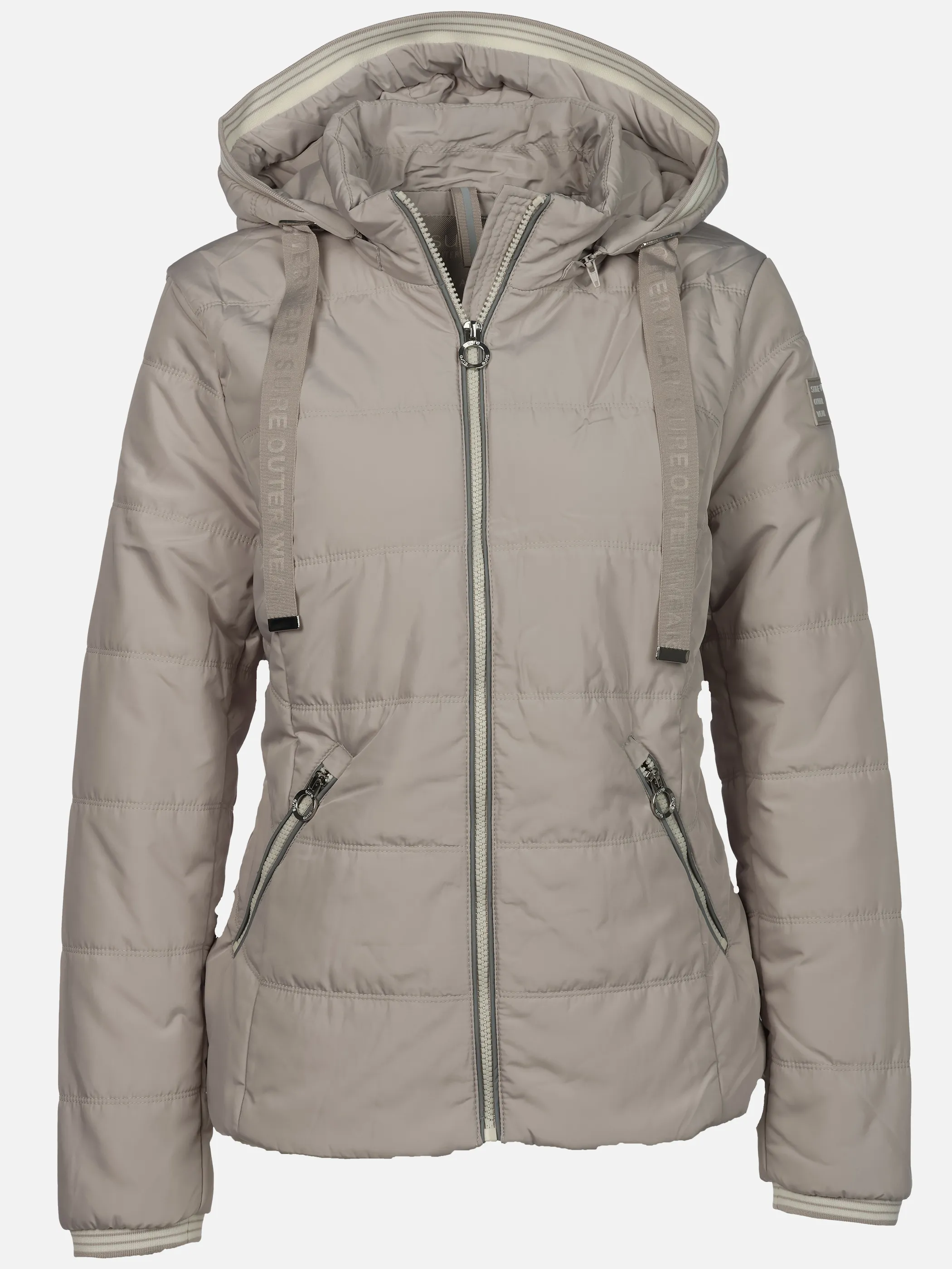 Sure Da-Steppjacke m. Kontrastdetai Beige 920061 TAUPE 1