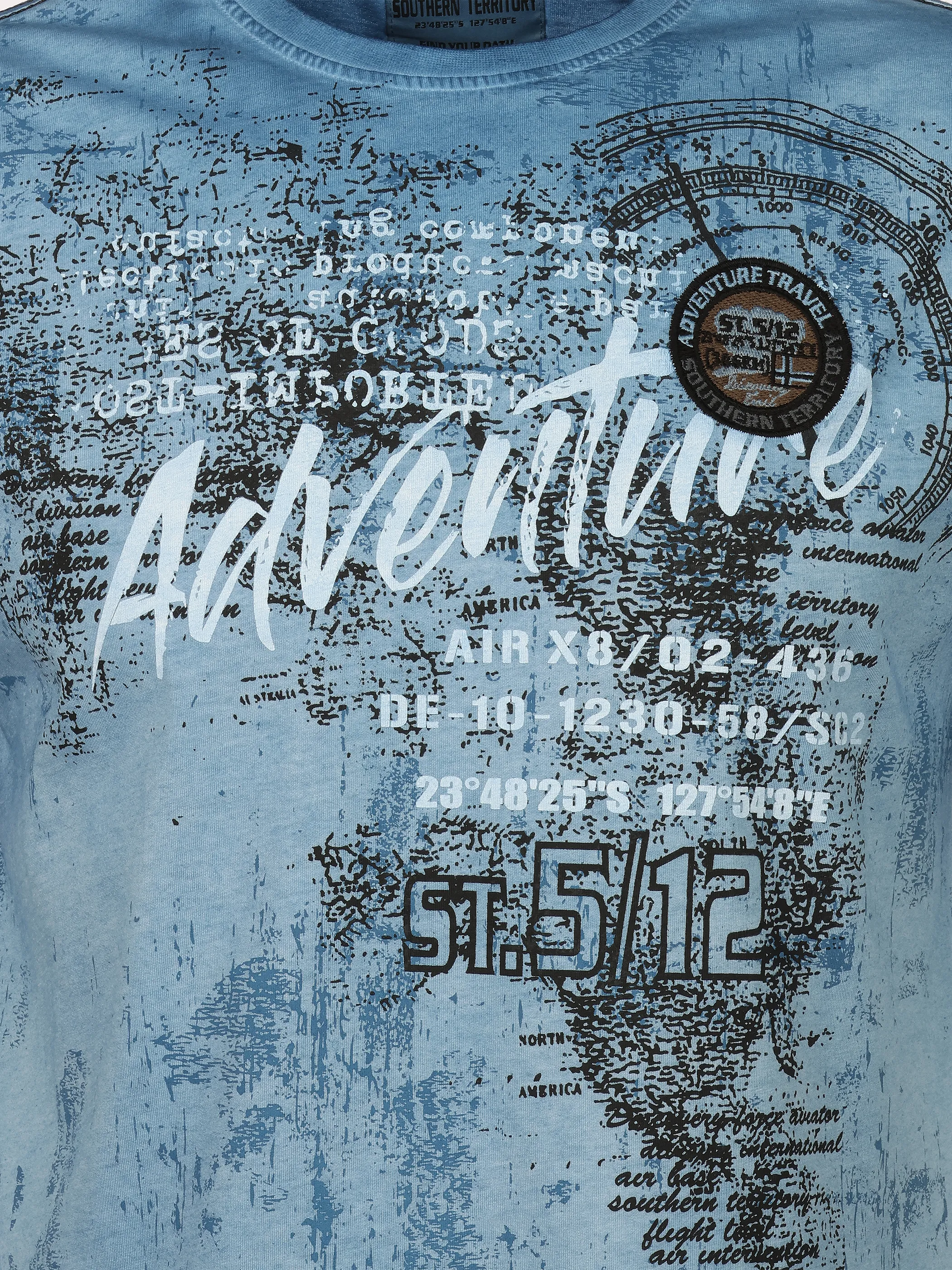 Southern Territory He. T-Shirt 1/2 Arm allover Blau 926169 NAVY 3