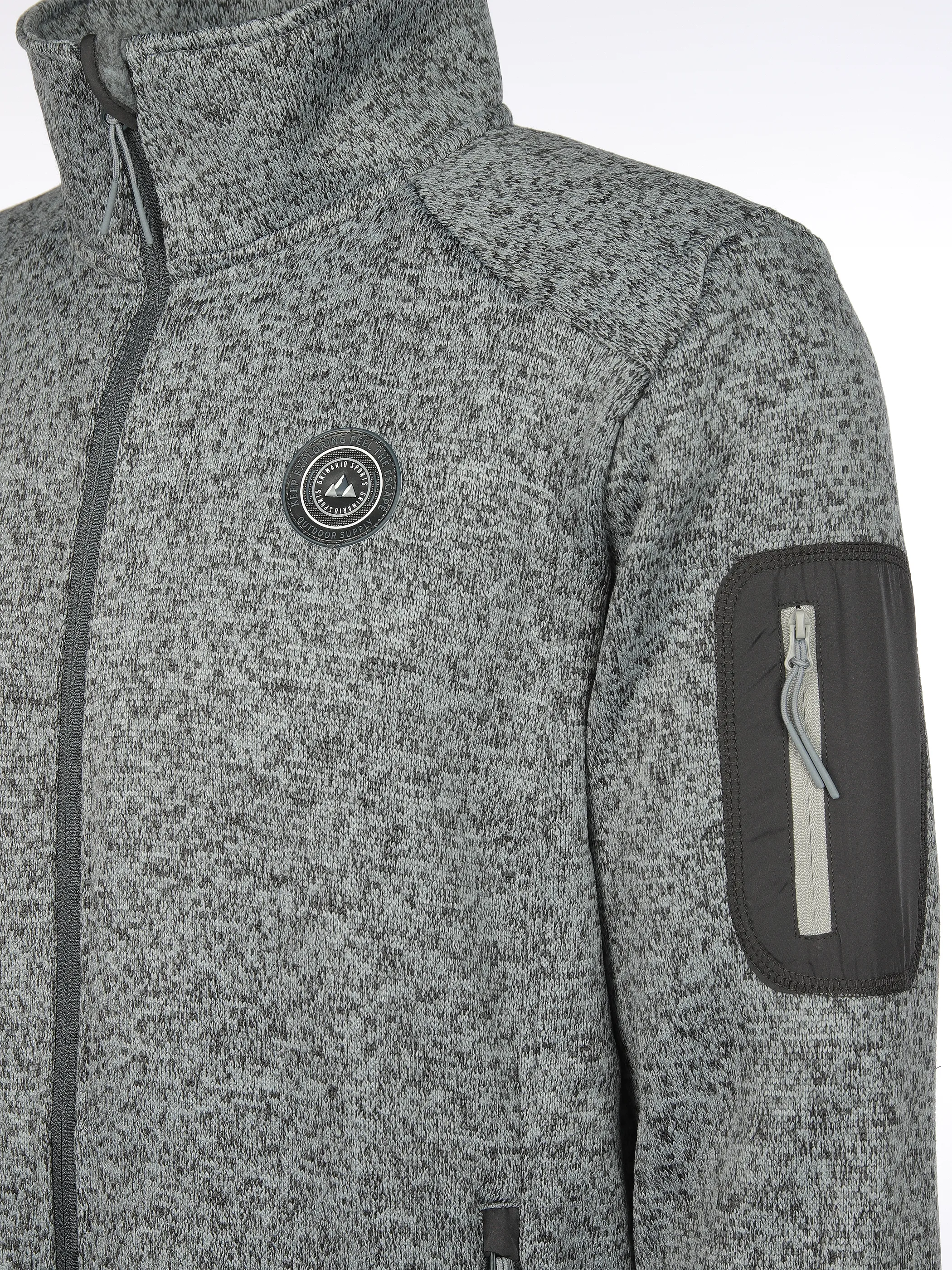 Grinario Sports He- Fleece Jacke Silber 912674 GREY 3