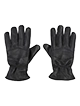 Schwarze Handschuhe mit Steppmuster und Bündchen