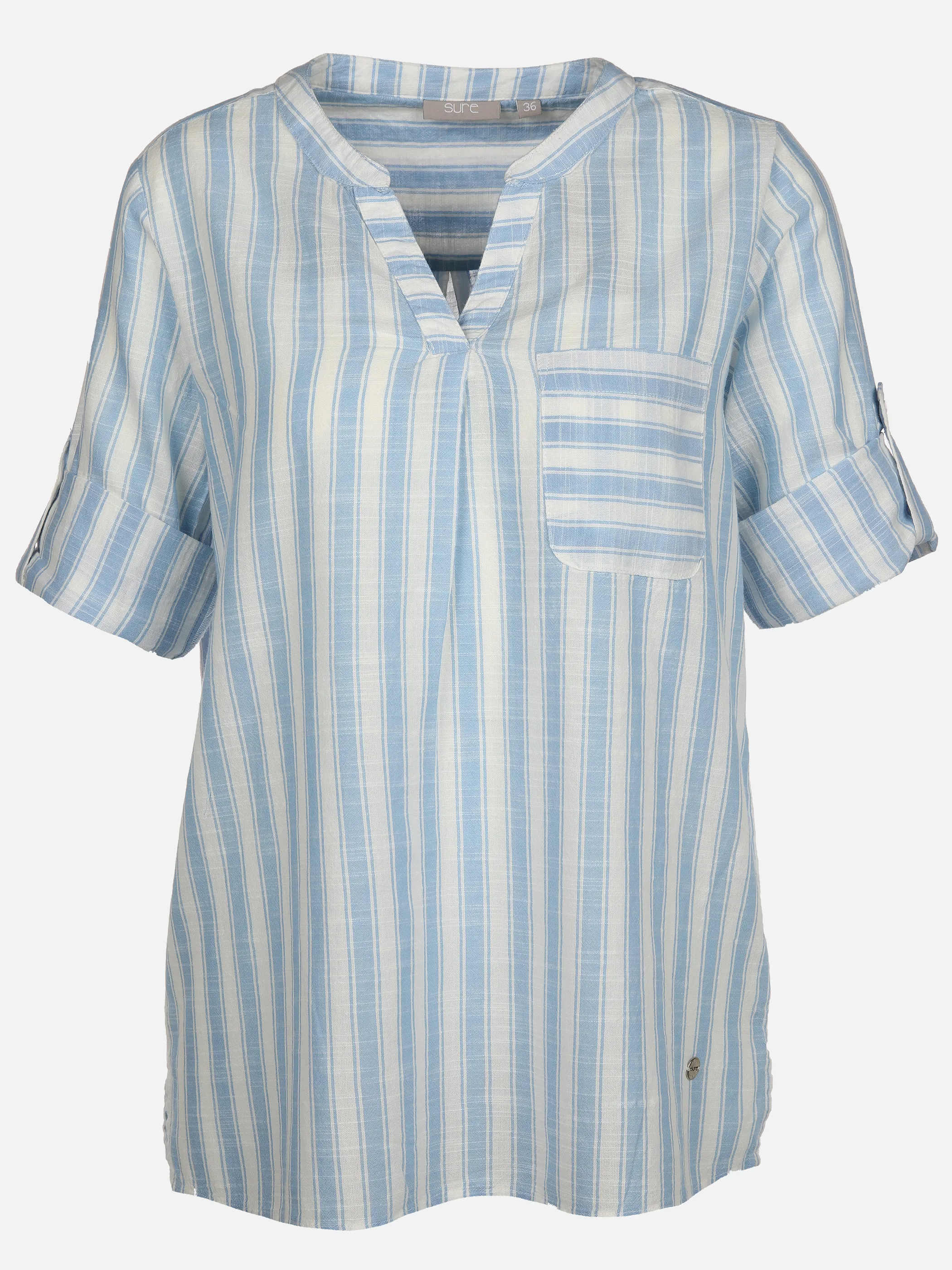 Sure Da-Bluse m. 3/4 Arm Blau 890415 CORNFLOWER 1 Sure Da-Bluse m. 3/4 Arm Blau 890415 CORNFLOWER 1