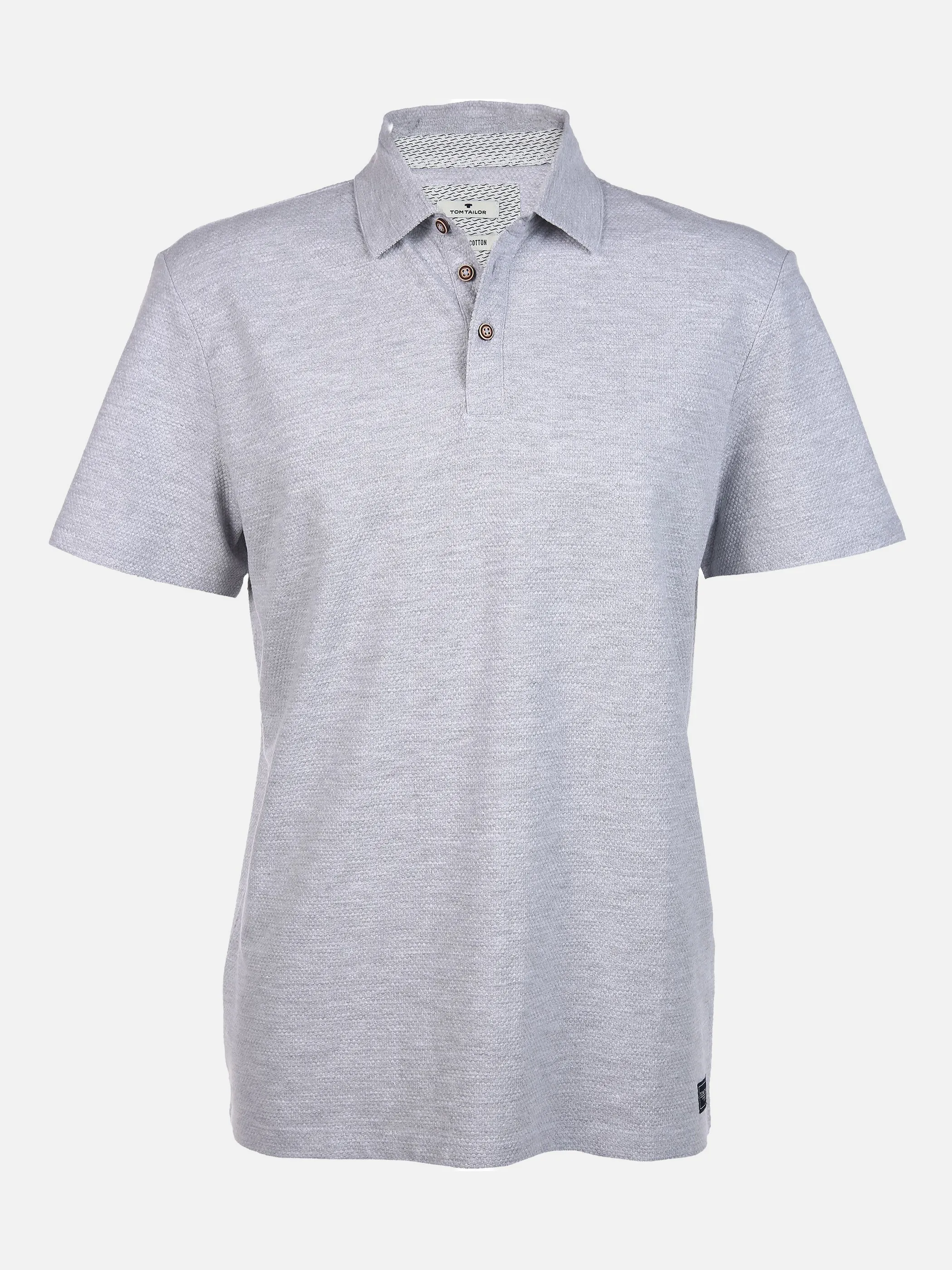 Tom Tailor 1025431 structured fabric polo Grau 850237 15398 1