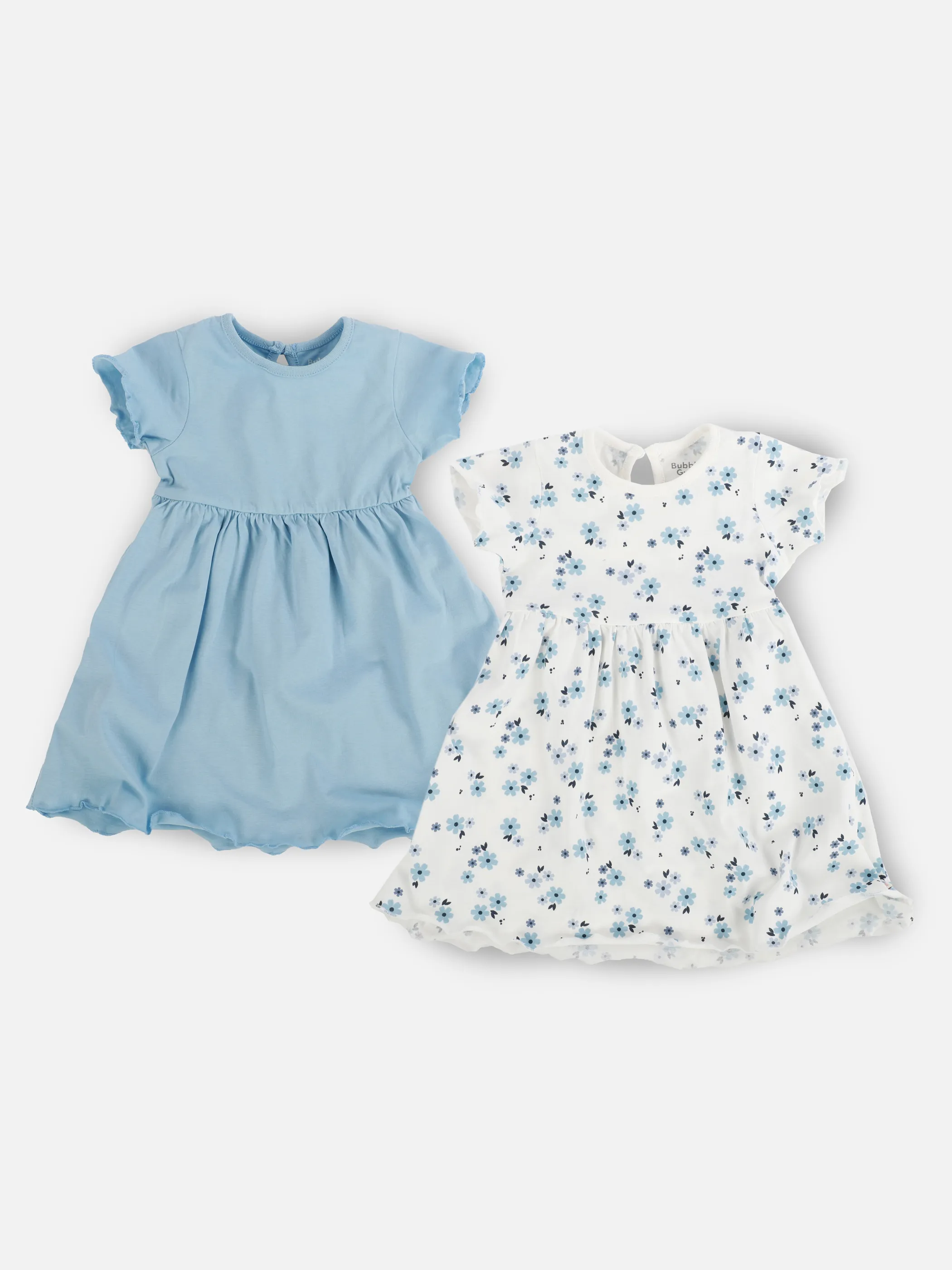 Bubble Gum BM 2er Pack Kleid in blau/weiß mit blumen AOP Blau 909817 BLAUWEIß
