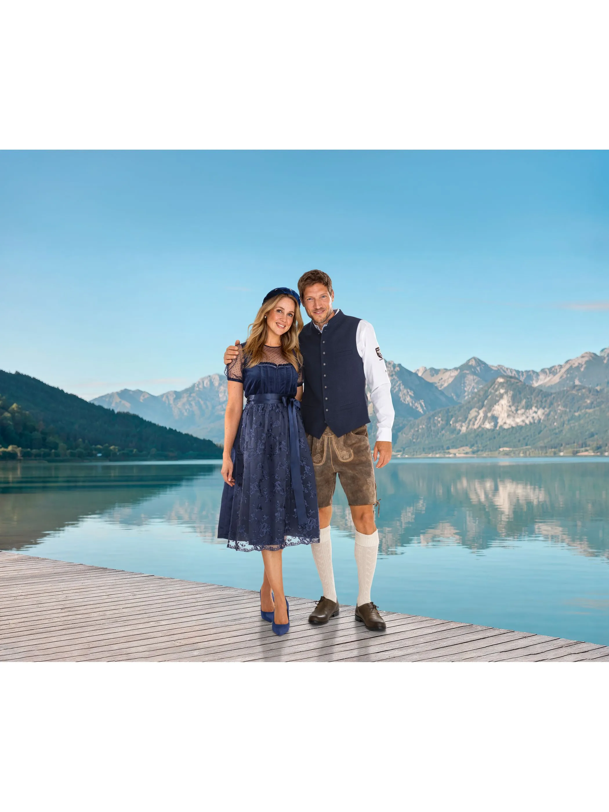 Brandl Tracht He. Woll-Trachtenweste Blau 909487 NAVY 4