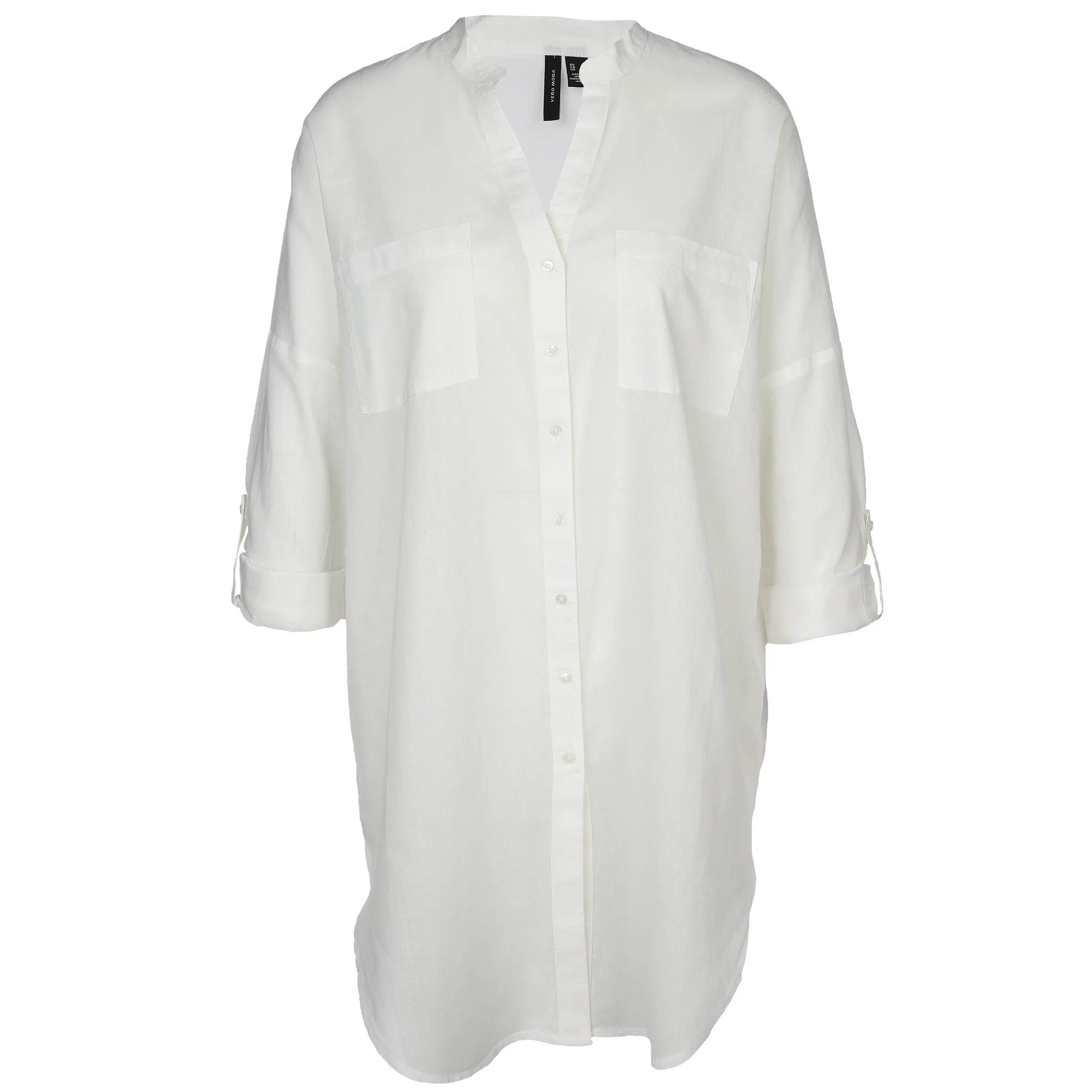 Vero Moda 10296901 VMISABELL L/S FOLD UP Weiß 880181 175598 1