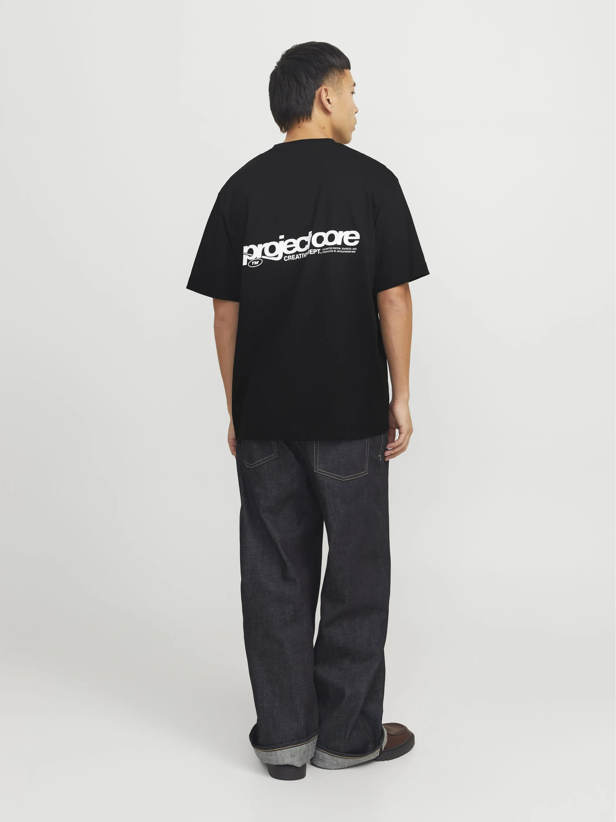 Jack Jones 12273442 JCOUNION BACK PRINT T Schwarz 907171 178012 5