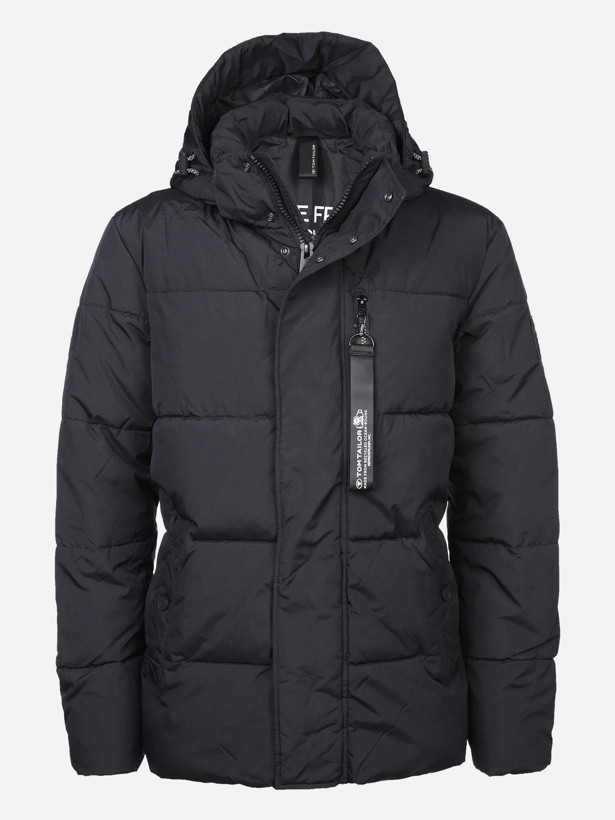 Tom Tailor 1034502 puffer jacket with hoo Schwarz 869548 29999 1