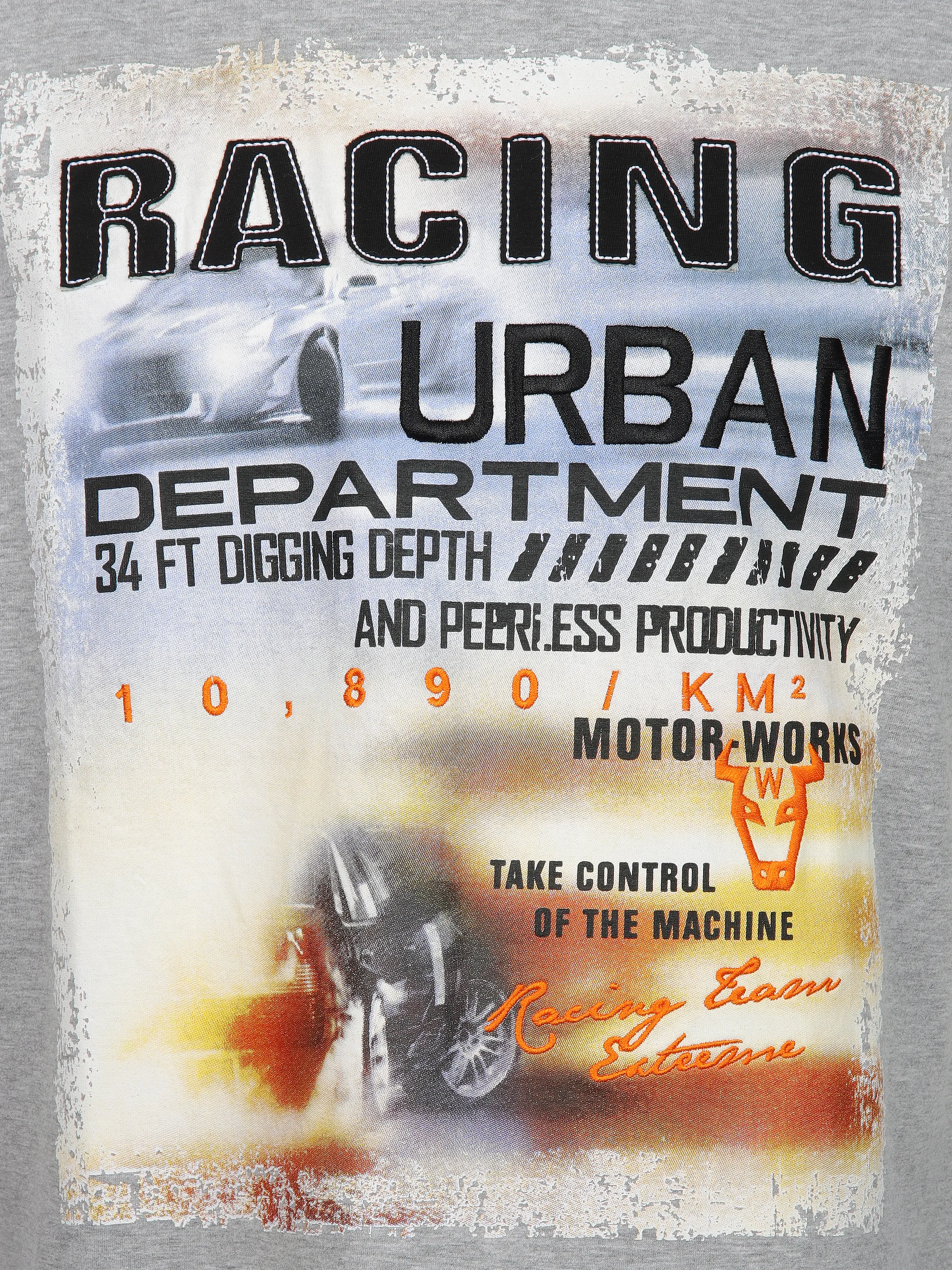 Worker He. T-Shirt 1/2 Arm Racing Grau 908153 GREY MEL 3 Worker He. T-Shirt 1/2 Arm Racing Grau 908153 GREY MEL 3