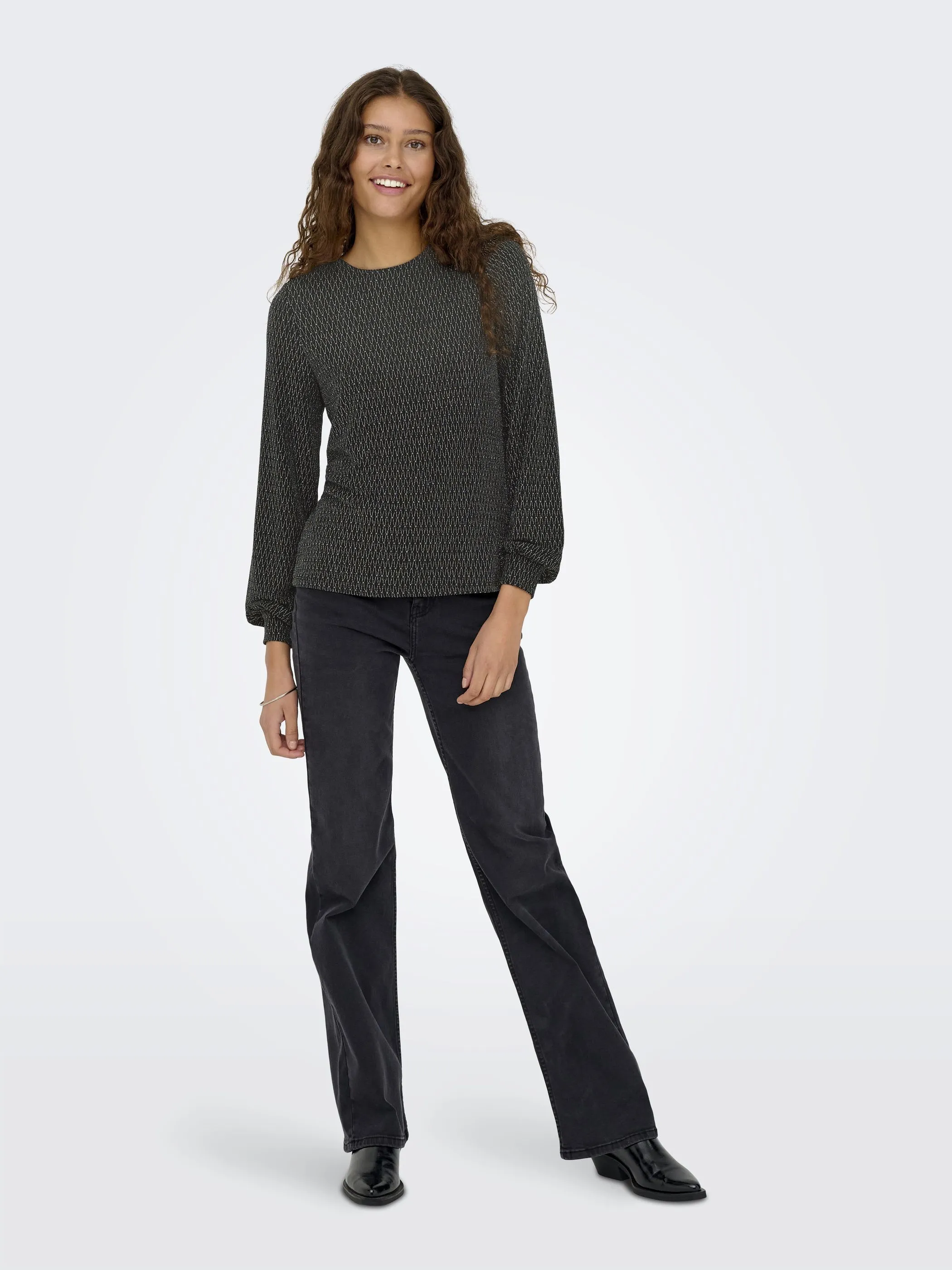 Only 15360951 ONLCAROL L/S GLITTER Schwarz 917472 177911001 4