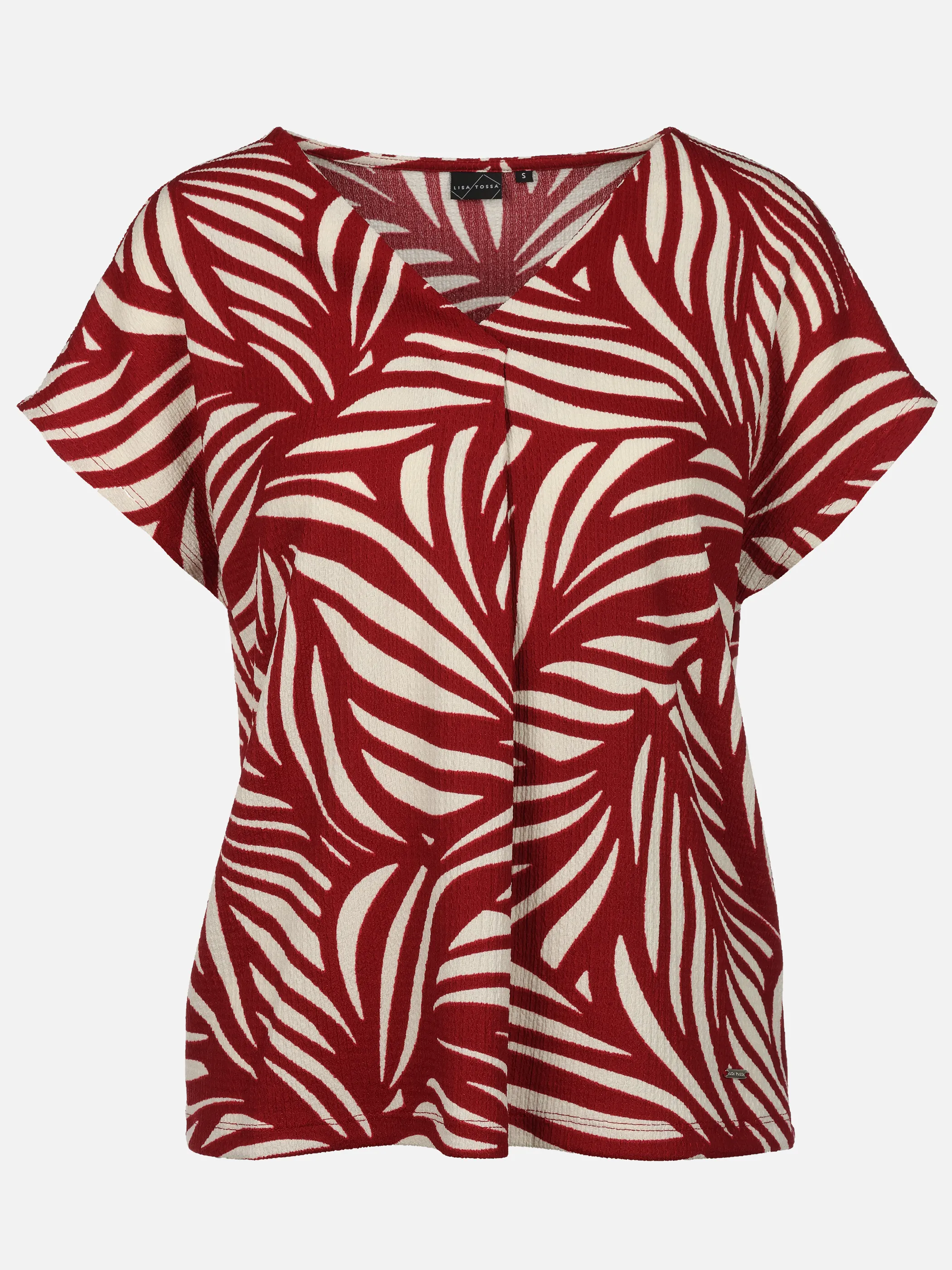 Lisa Tossa Da-Crepe-Shirt m. Print Rot 924894 RHUBARB 1
