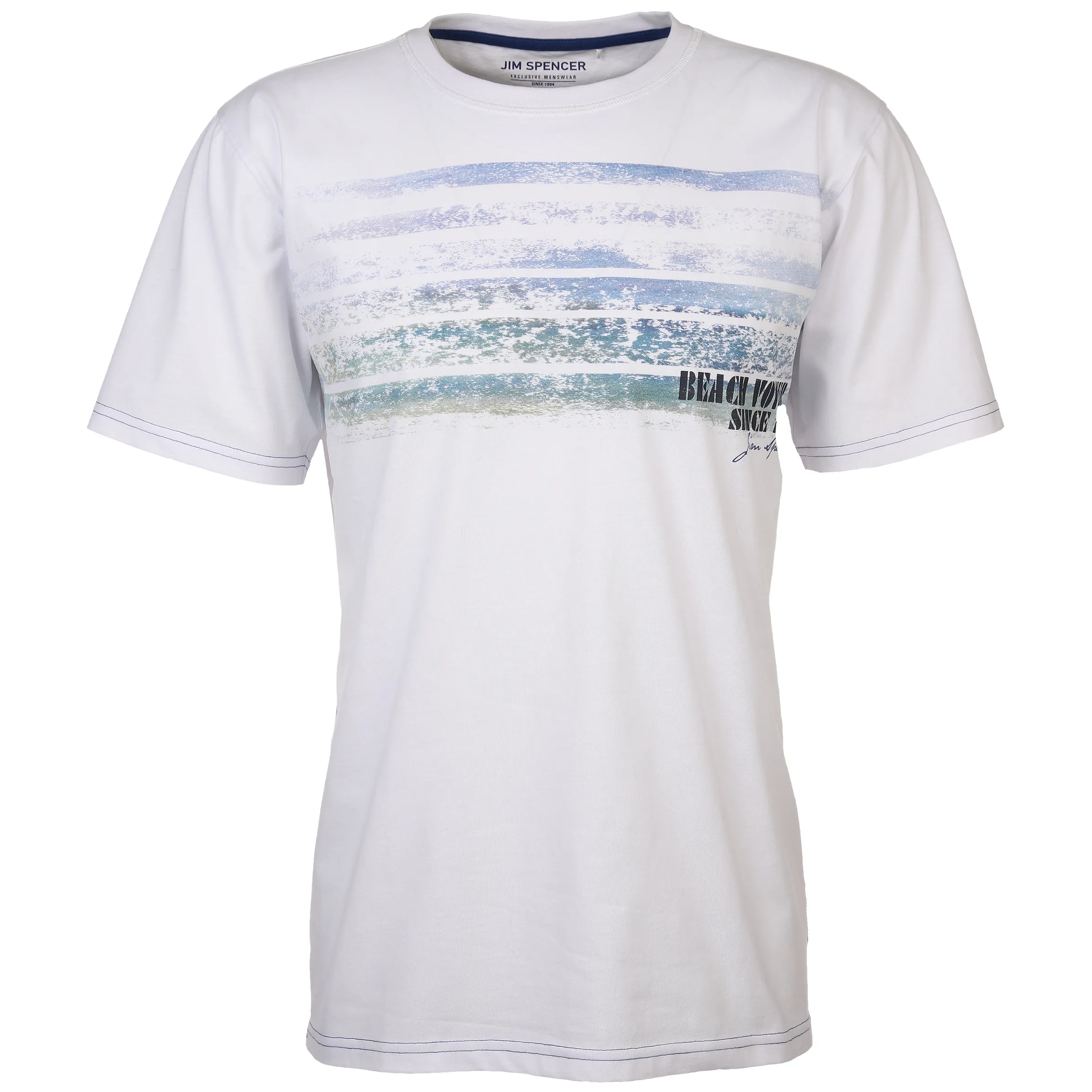 Jim Spencer He. T-Shirt 1/2 Arm Druck Weiß 876083 WEI 1 Jim Spencer He. T-Shirt 1/2 Arm Druck Weiß 876083 WEI 1