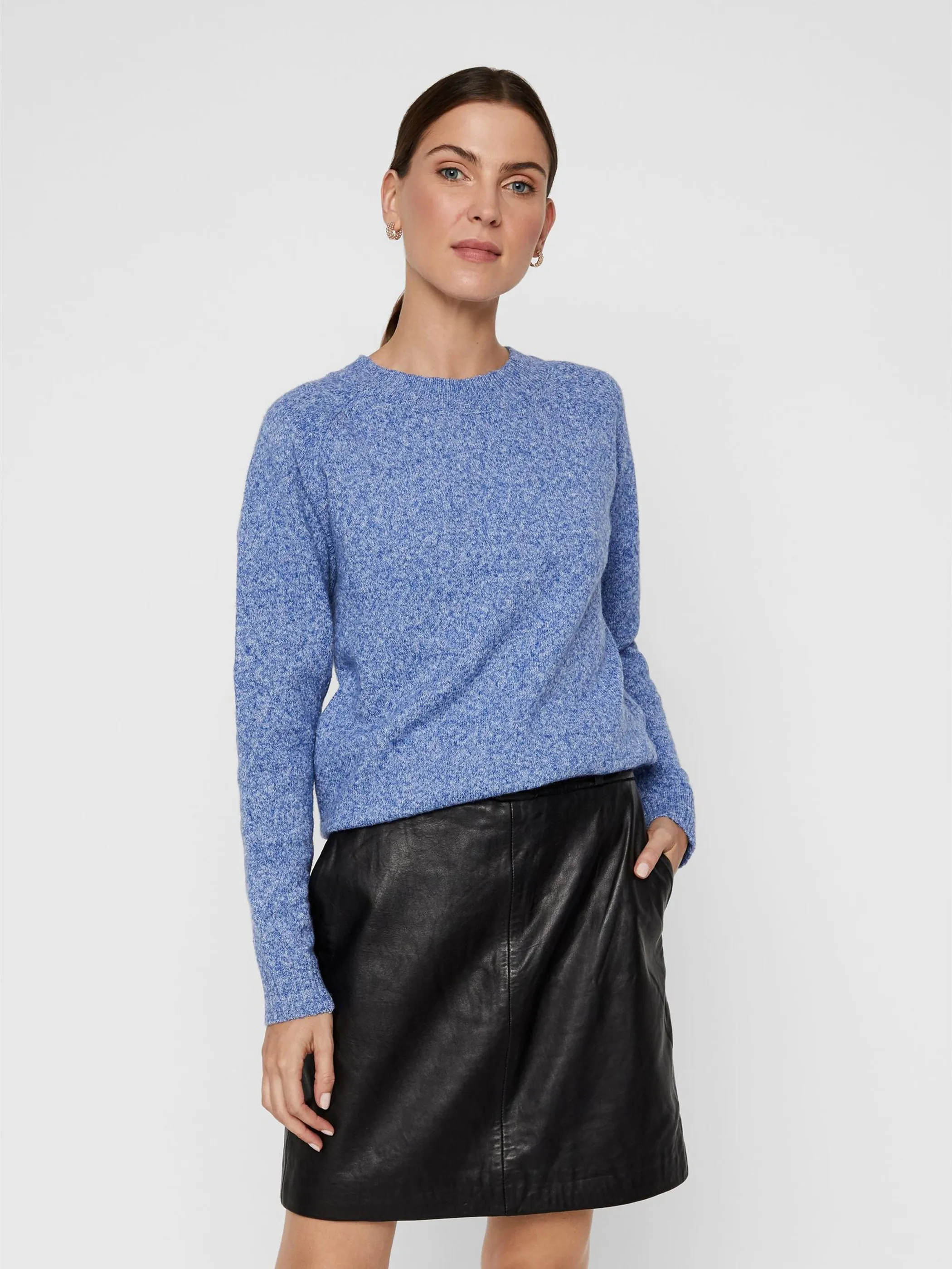 Vero Moda 10201022 VMDOFFY LS O-NECK BLO Blau 790647 187998004 2
