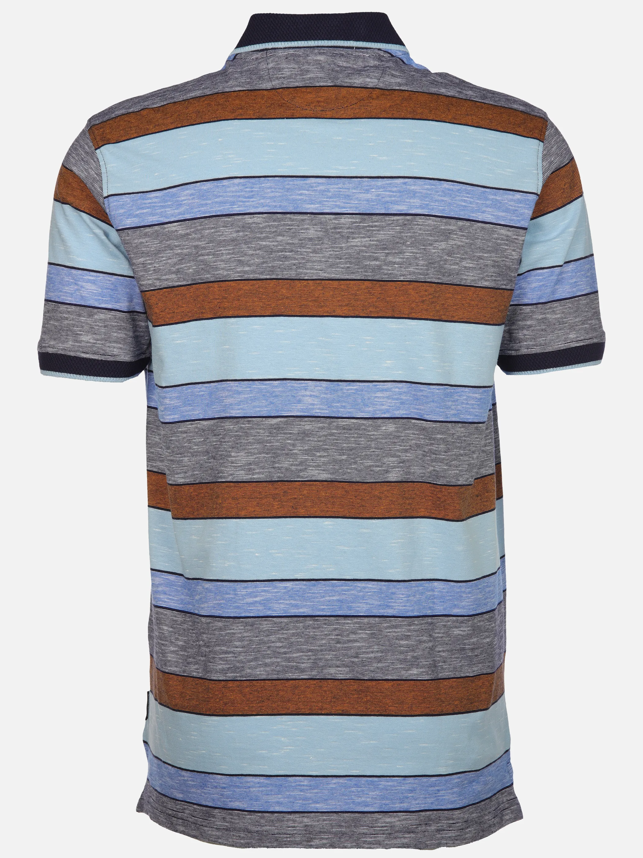 Jim Spencer He. Poloshirt 1/2 Arm Ringel Space Blau 910837 LT. BLUE 2