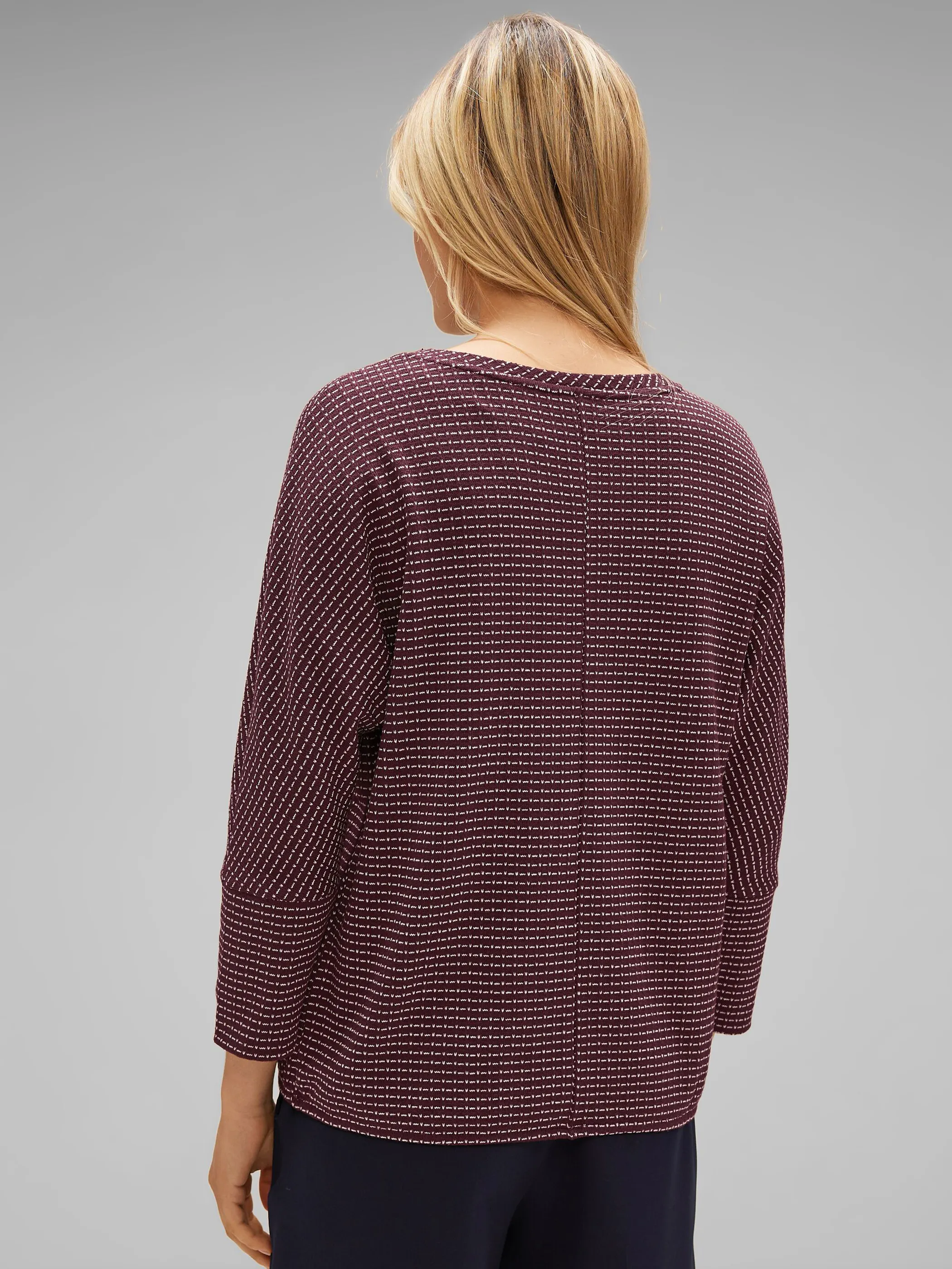 Street One A320565 LTD QR 2-color knit look shirt Rot 889697 24122 2