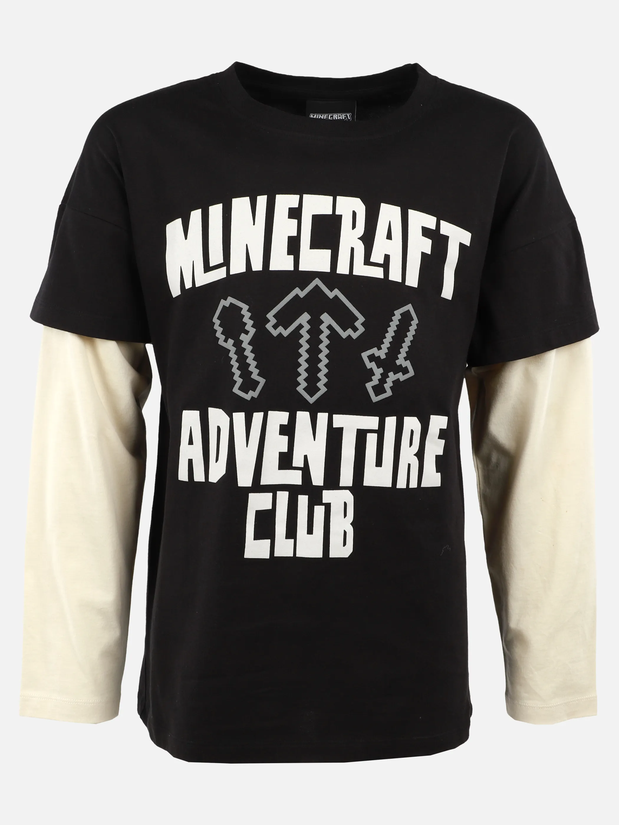 Minecraft TB Minecraft fake Longsleeve Shirt FP+BP,Schwarz Schwarz 923566 SCHWARZ 1