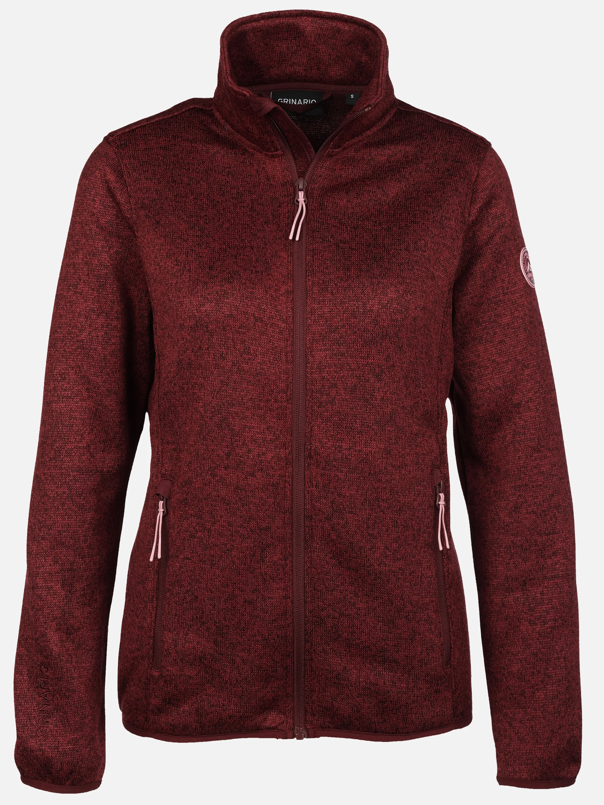 Grinario Sports Da-Fleece Jacke, meliert Rot 928451 BD MEL. 1