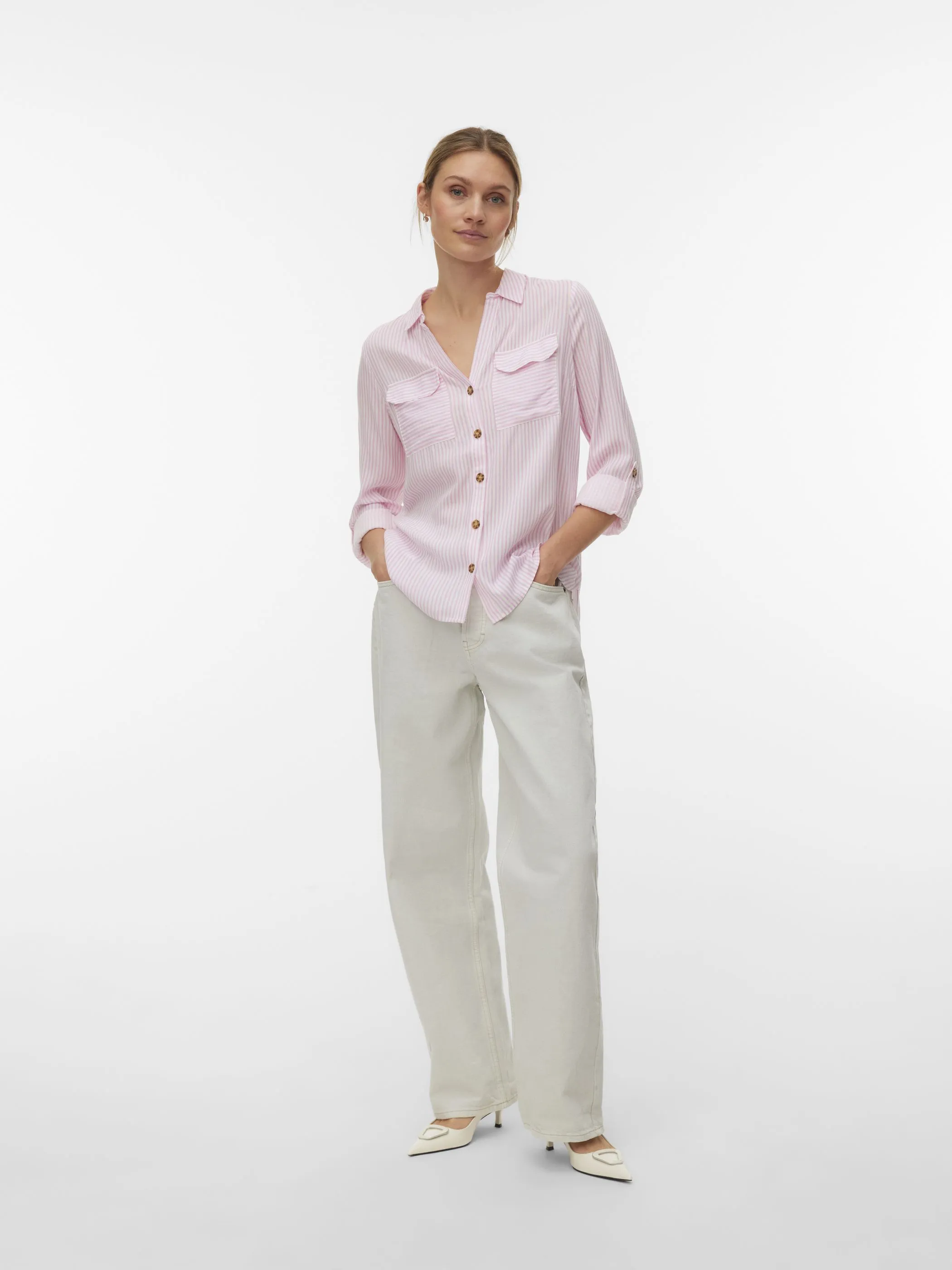 Vero Moda 10275283 VMBUMPY L/S SHIRT NEW Pink 866195 290741025 4