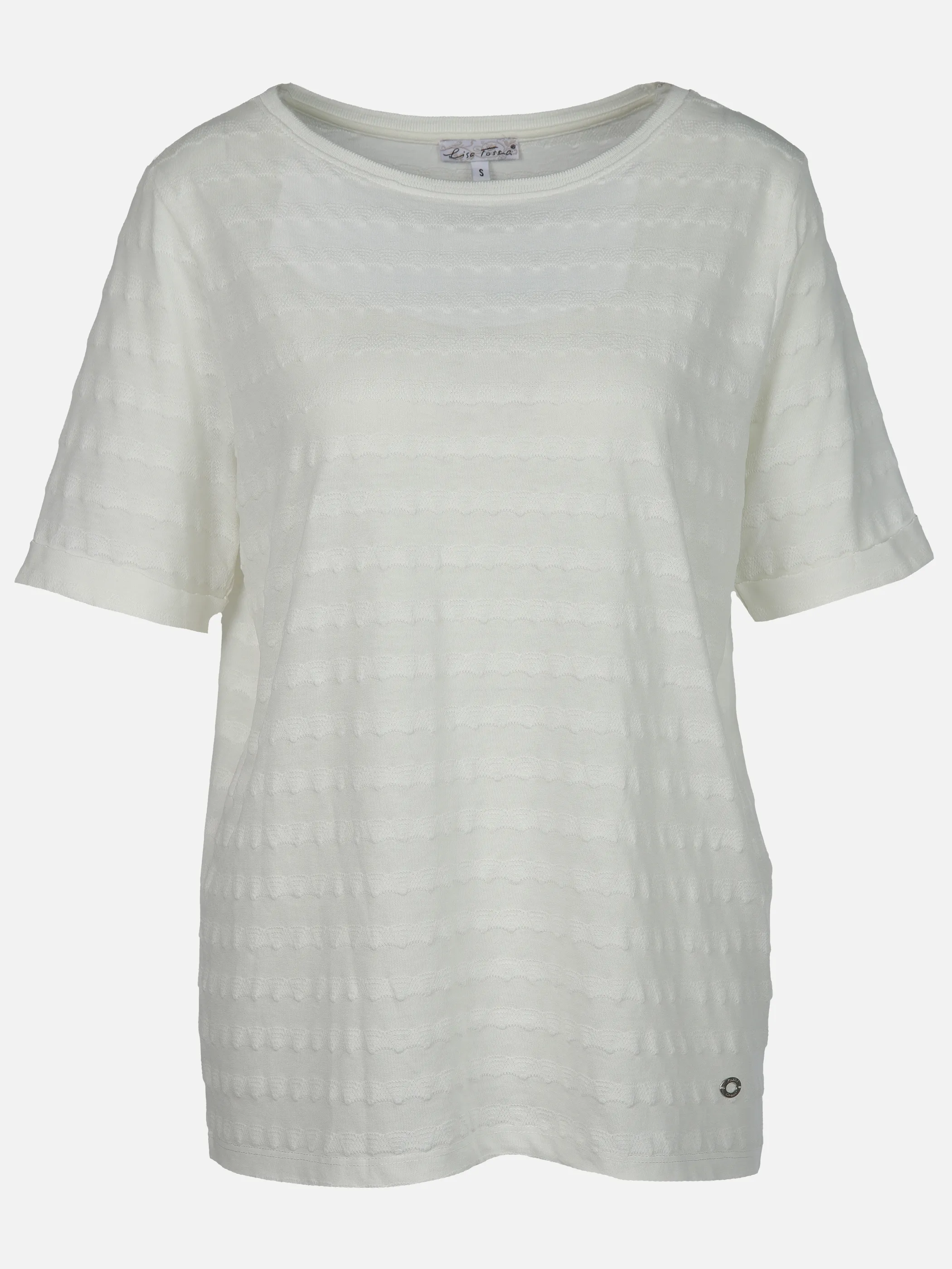 Lisa Tossa Da-Jacquard-Shirt m. 1/2 Arm Weiß 906581 EC 1