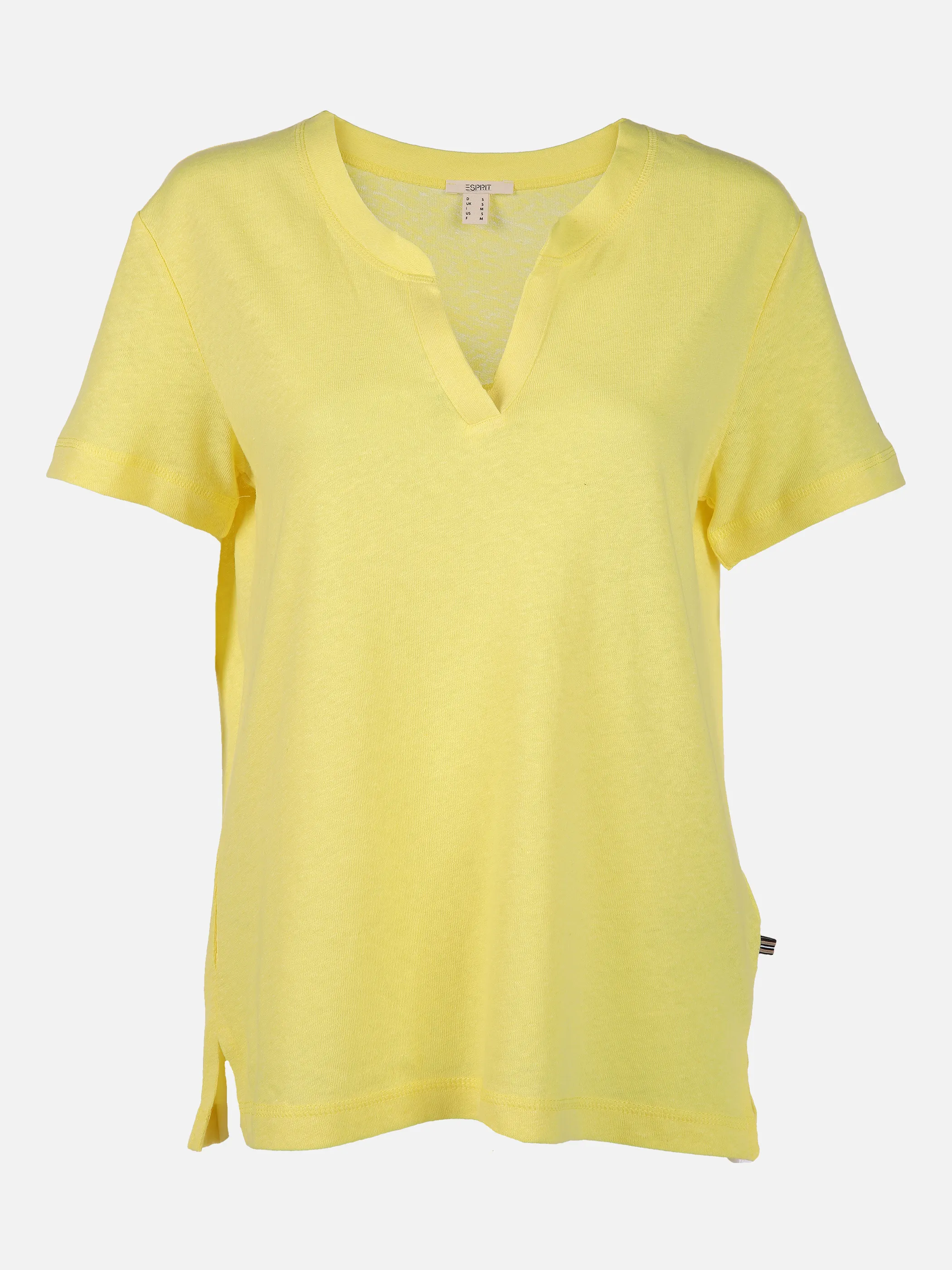 Esprit 050EE1K315 Linen Henley T Gelb 836490 E743 1
