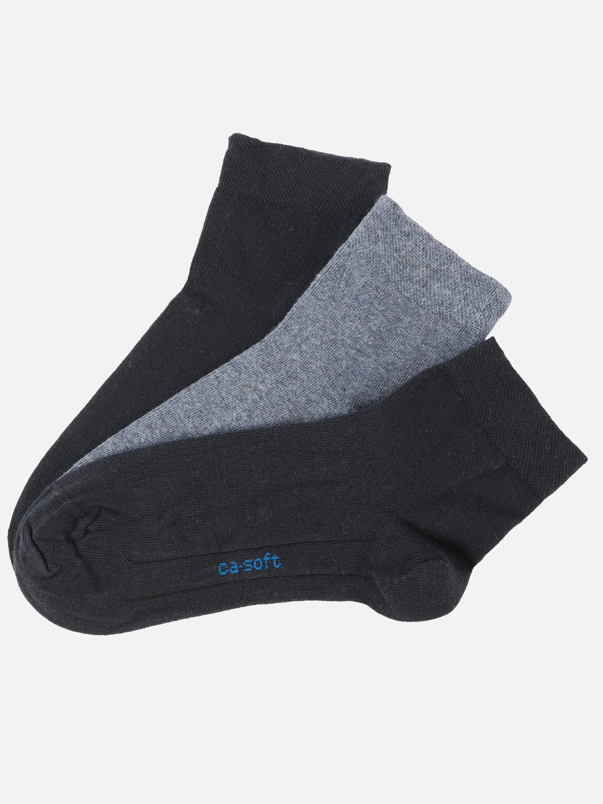 Camano 3023 He-Soft Quarter Socken3er Blau 809764 0004 1