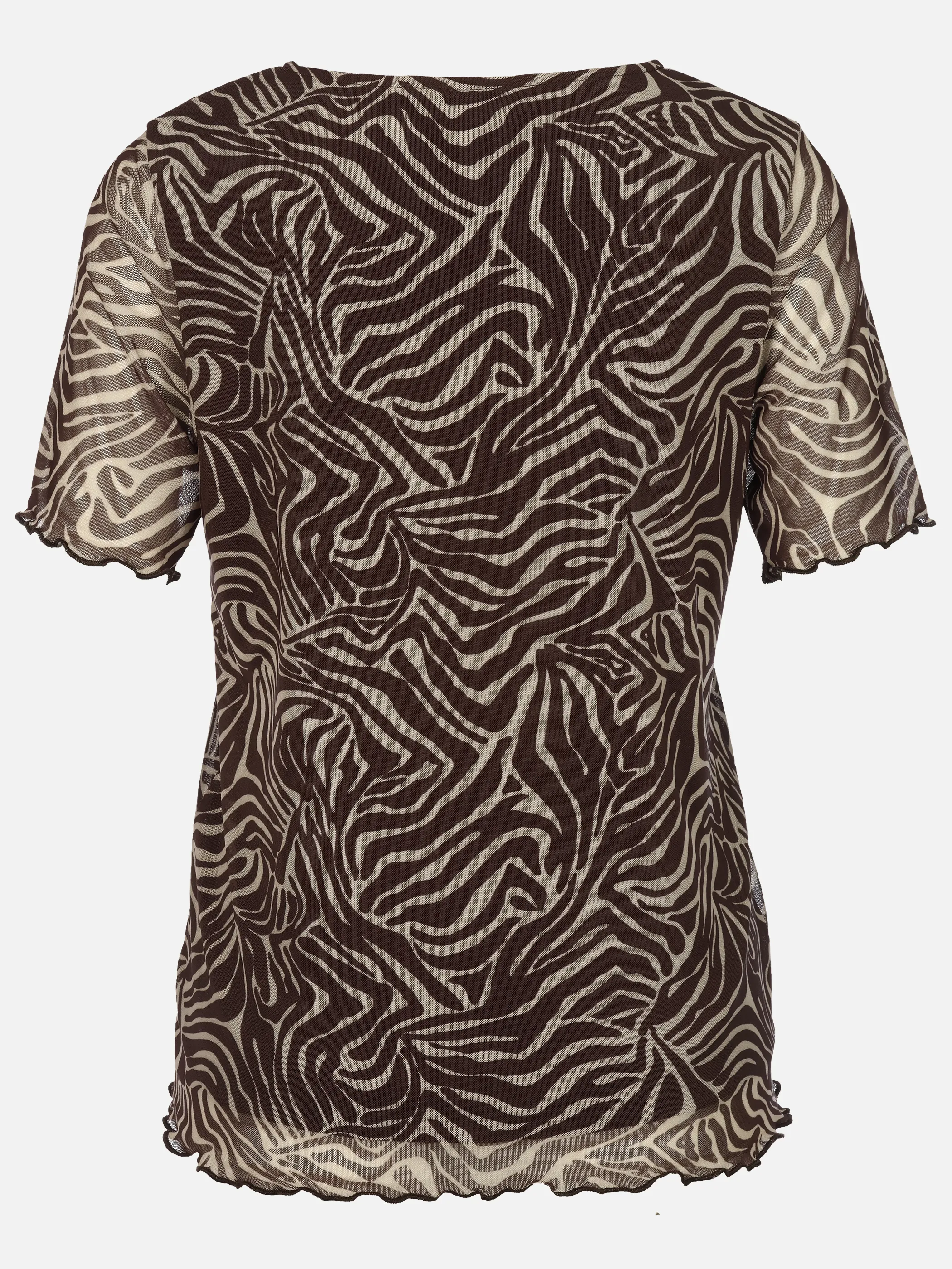 Lisa Tossa Da. Mesh-Print Shirt Braun 930787 CHOCOLATE 2