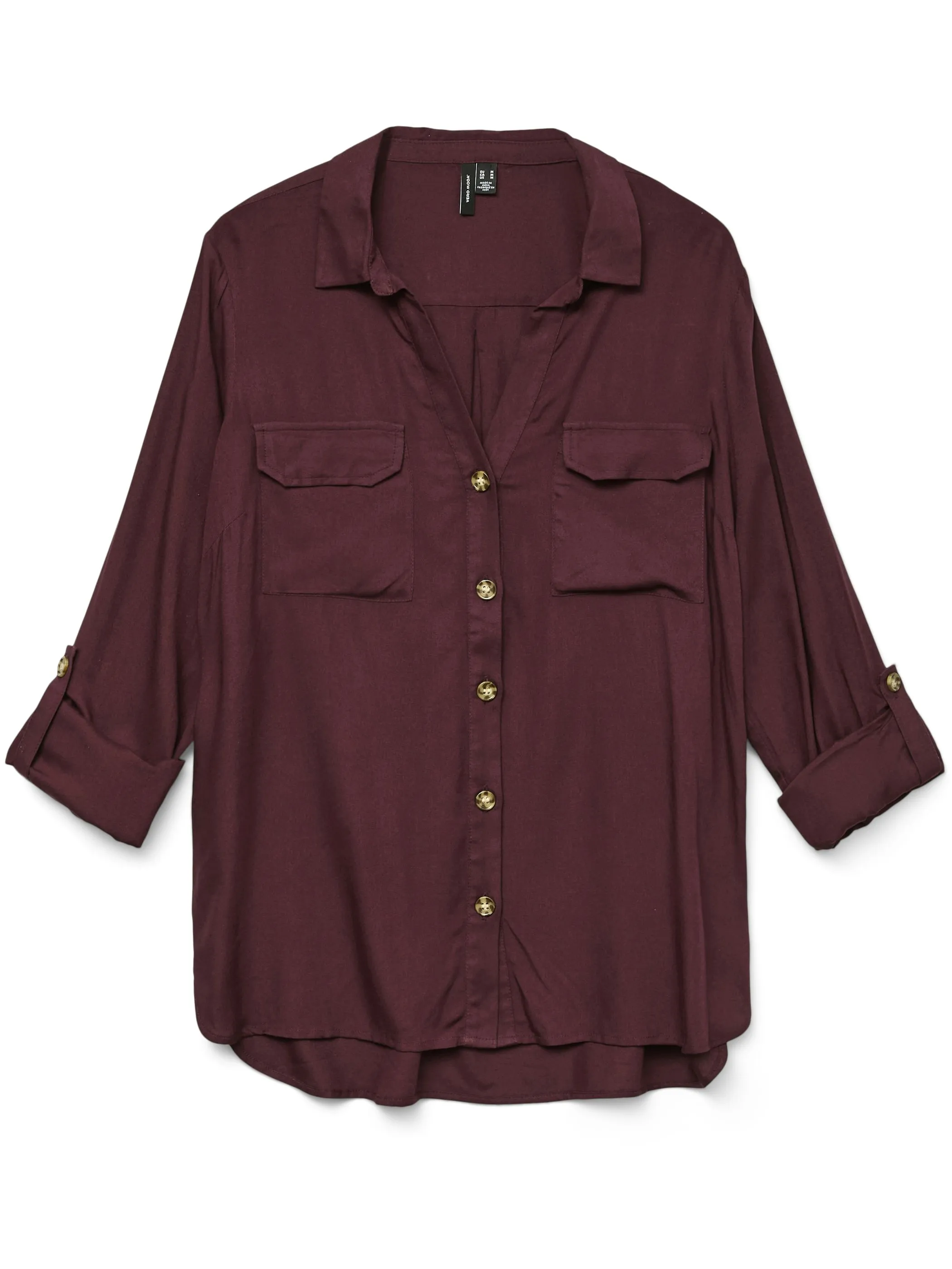 Vero Moda 10275283 VMBUMPY L/S SHIRT NEW Rot 866195 186320 1