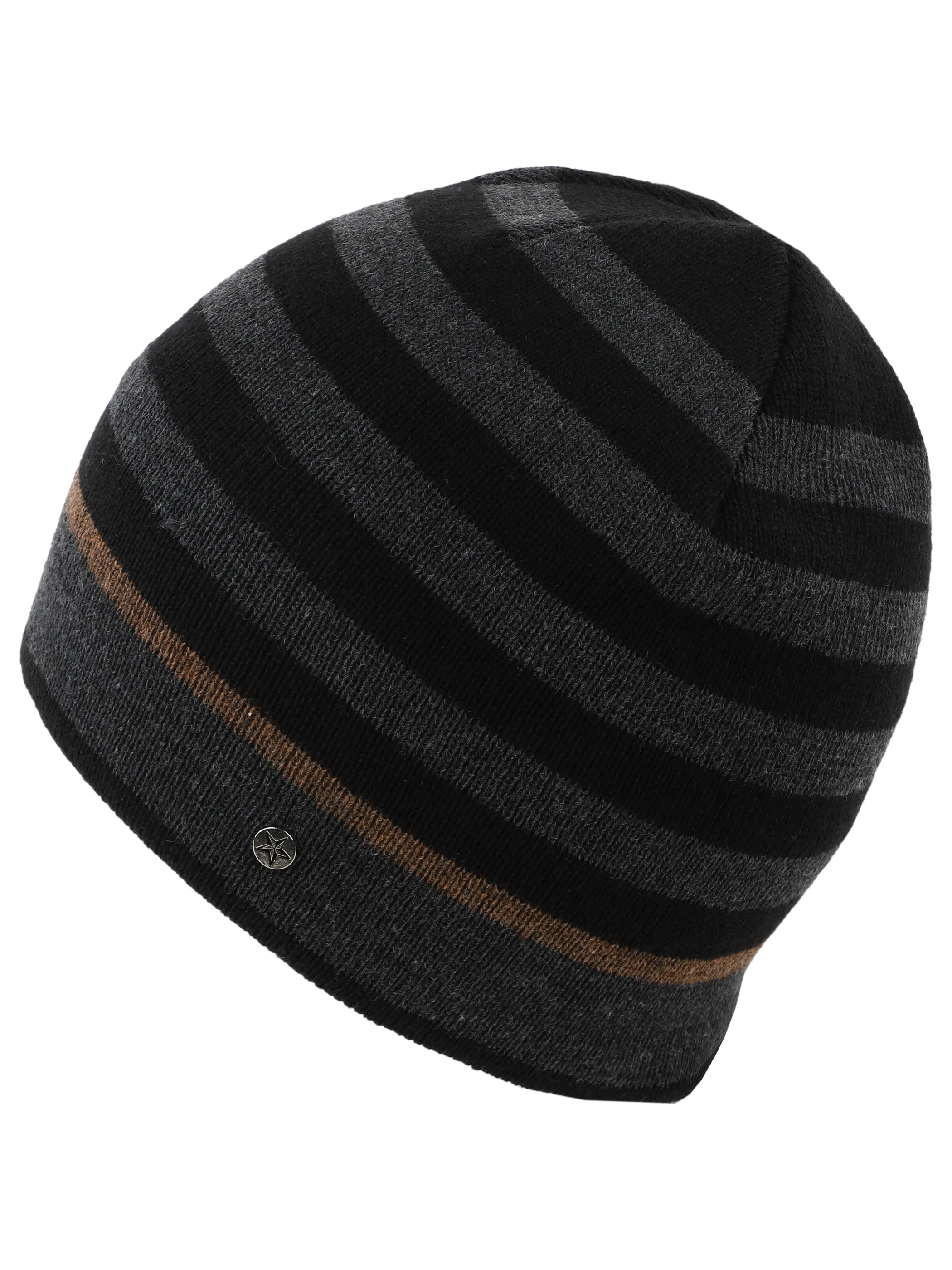Jim Spencer He-Mütze mit Streifen Schwarz 916710 SCHWARZ 2