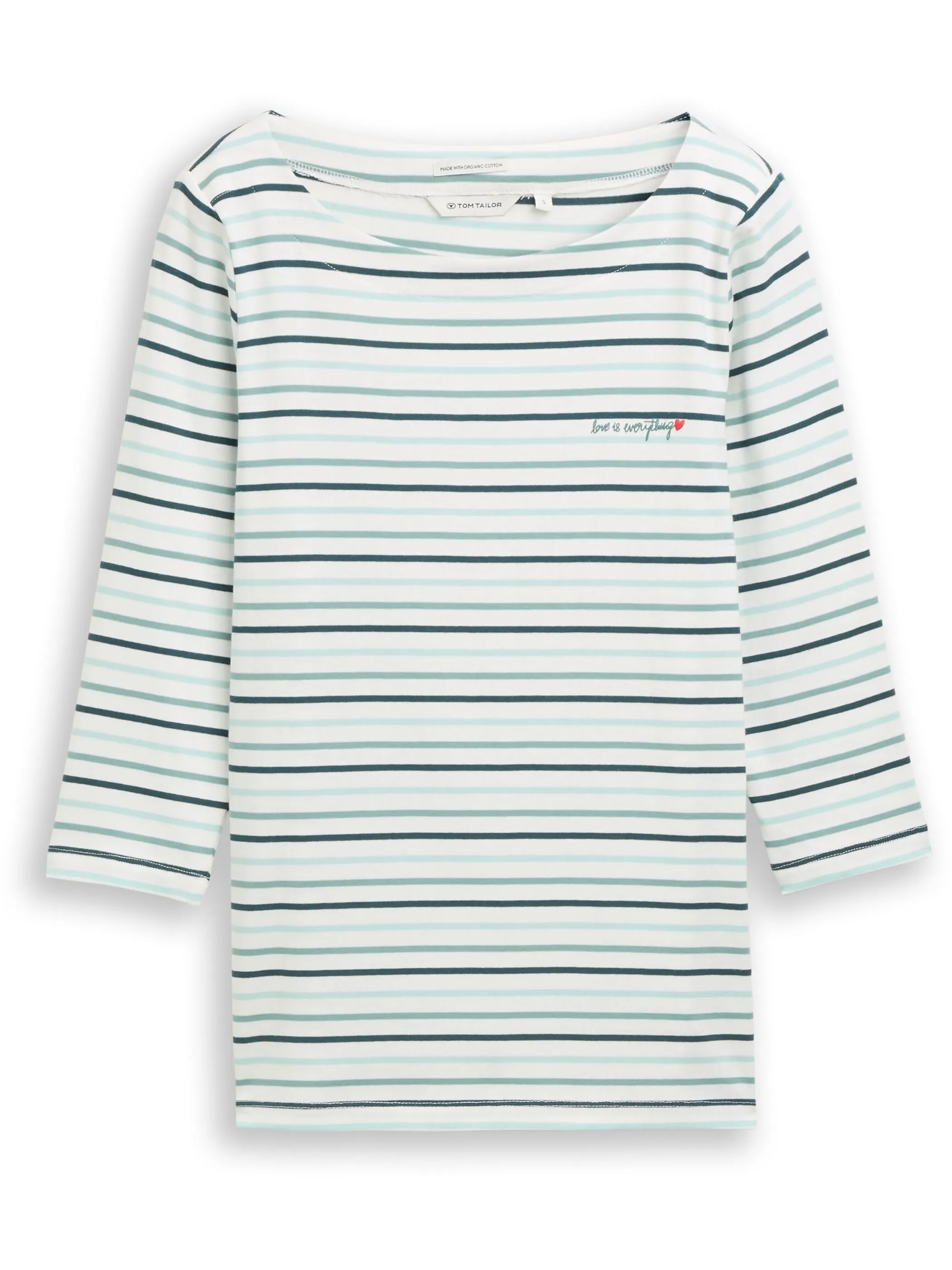 Tom Tailor 1050415 NOS T-shirt boat neck stripe Weiß 921914 39931 1