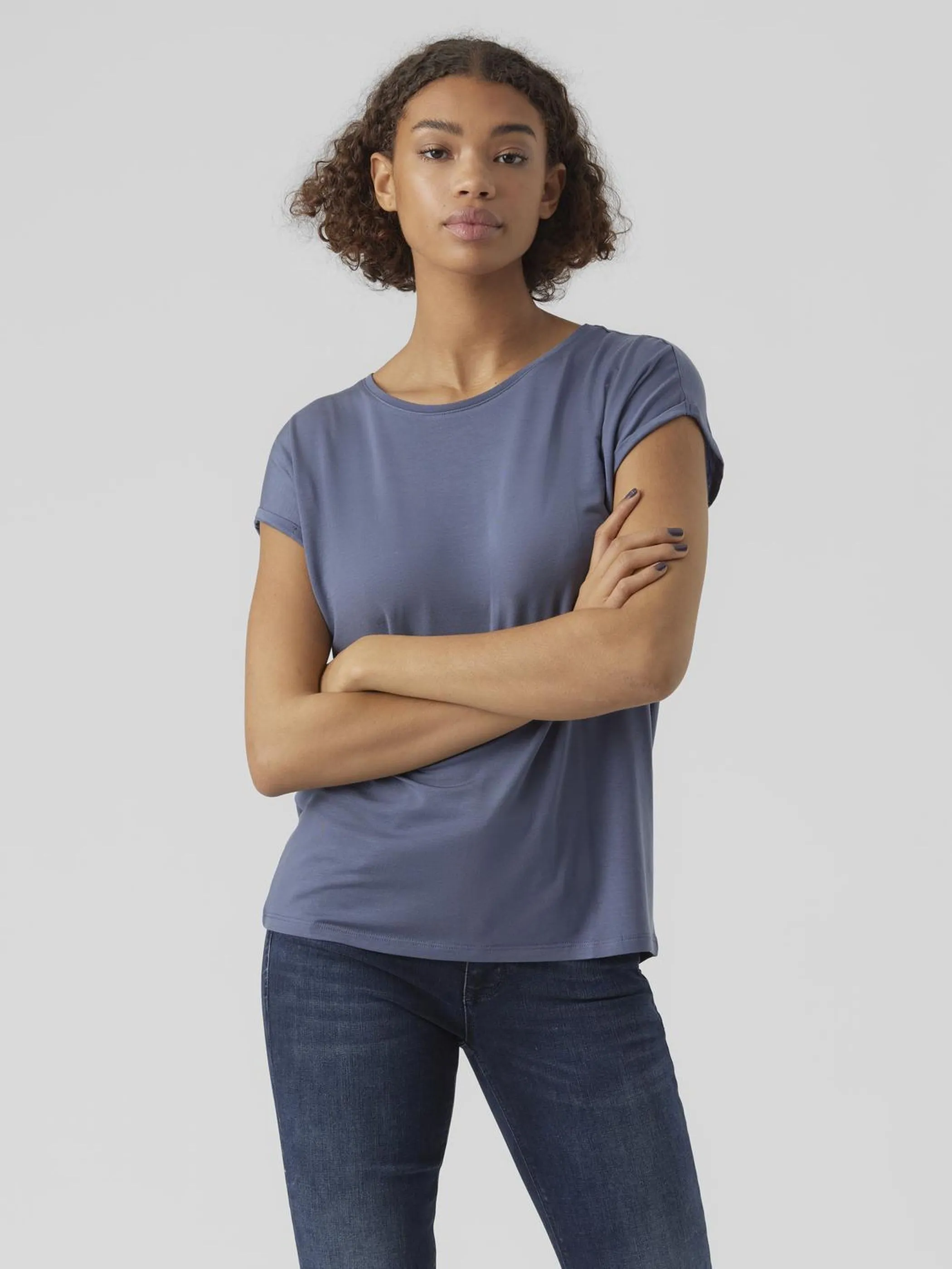 Vero Moda 10284468 VMAVA PLAIN SS TOP GA Blau 873829 189259 5 Vero Moda 10284468 VMAVA PLAIN SS TOP GA Blau 873829 189259 5