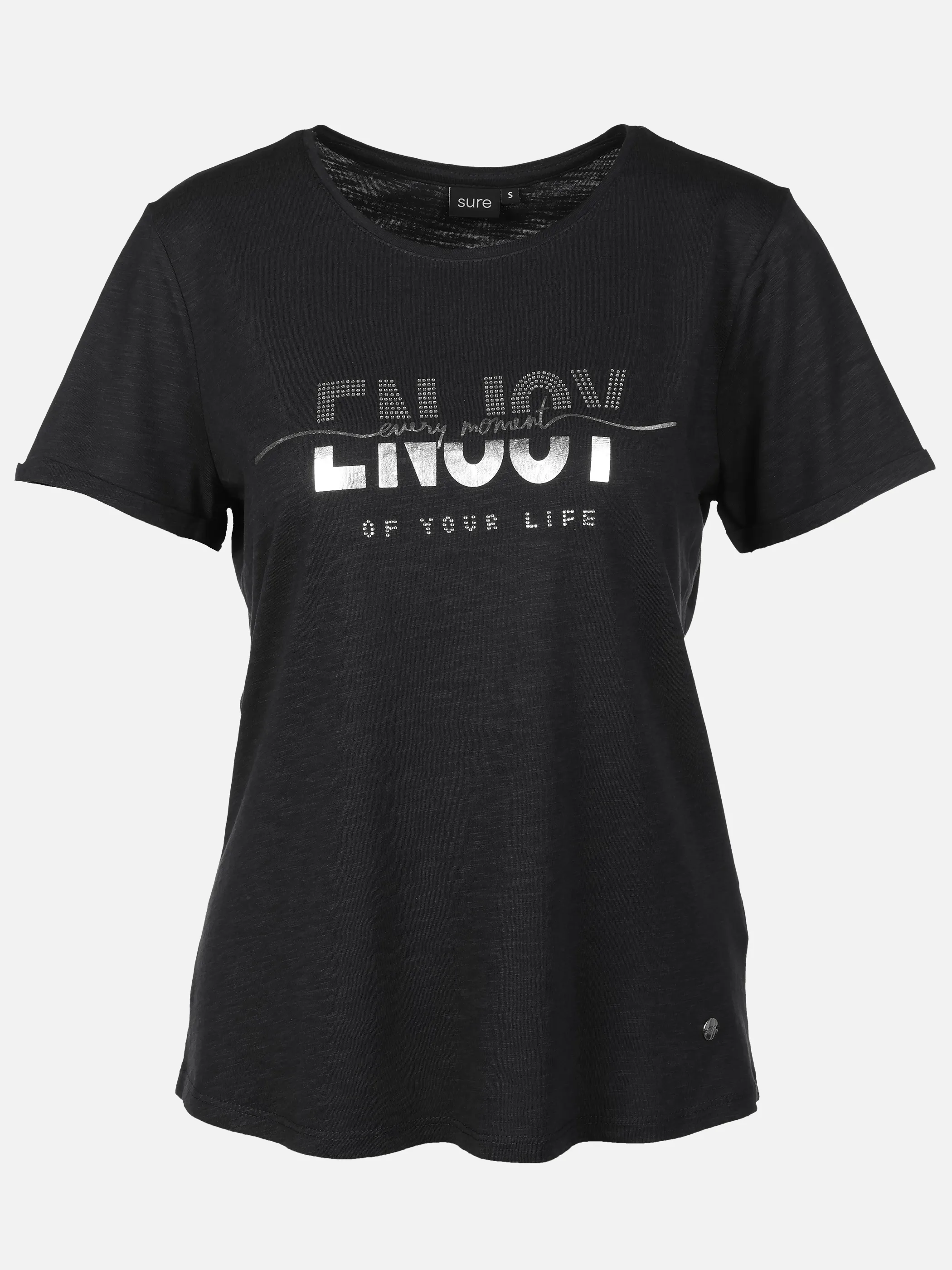 Sure Da-T-Shirt m. Print Schwarz 922007 BLACK 1