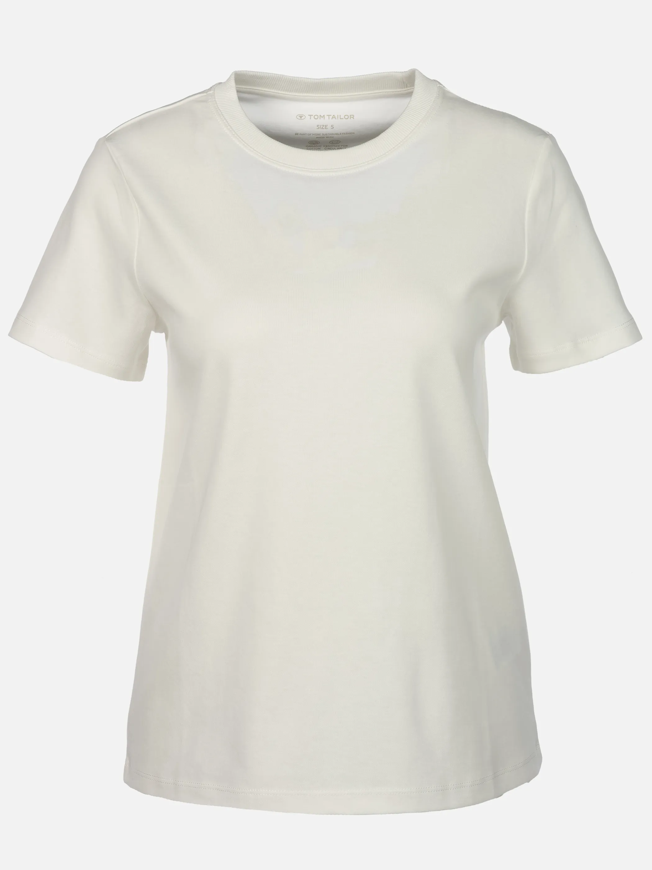 Tom Tailor 1050424 NOS T-shirt  crew neck basic interlock Weiß 922031 10315 1