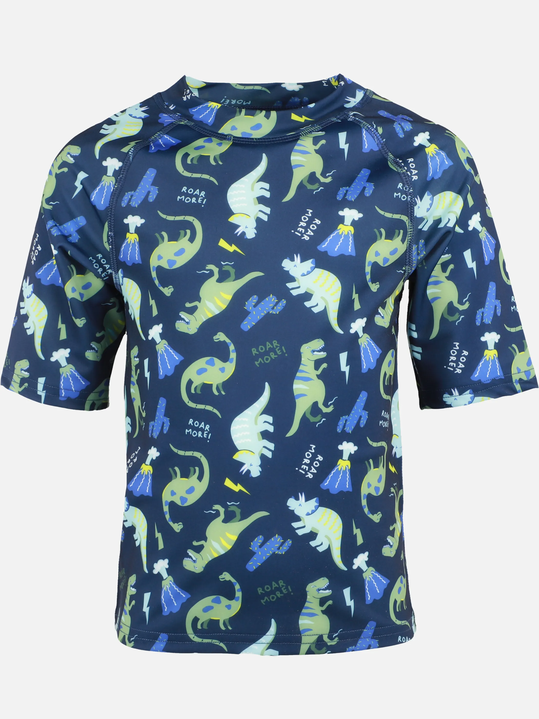 Grinario Sports KJ- T-shirt m. Dinoprint Blau 908875 BLAU 1 Grinario Sports KJ- T-shirt m. Dinoprint Blau 908875 BLAU 1