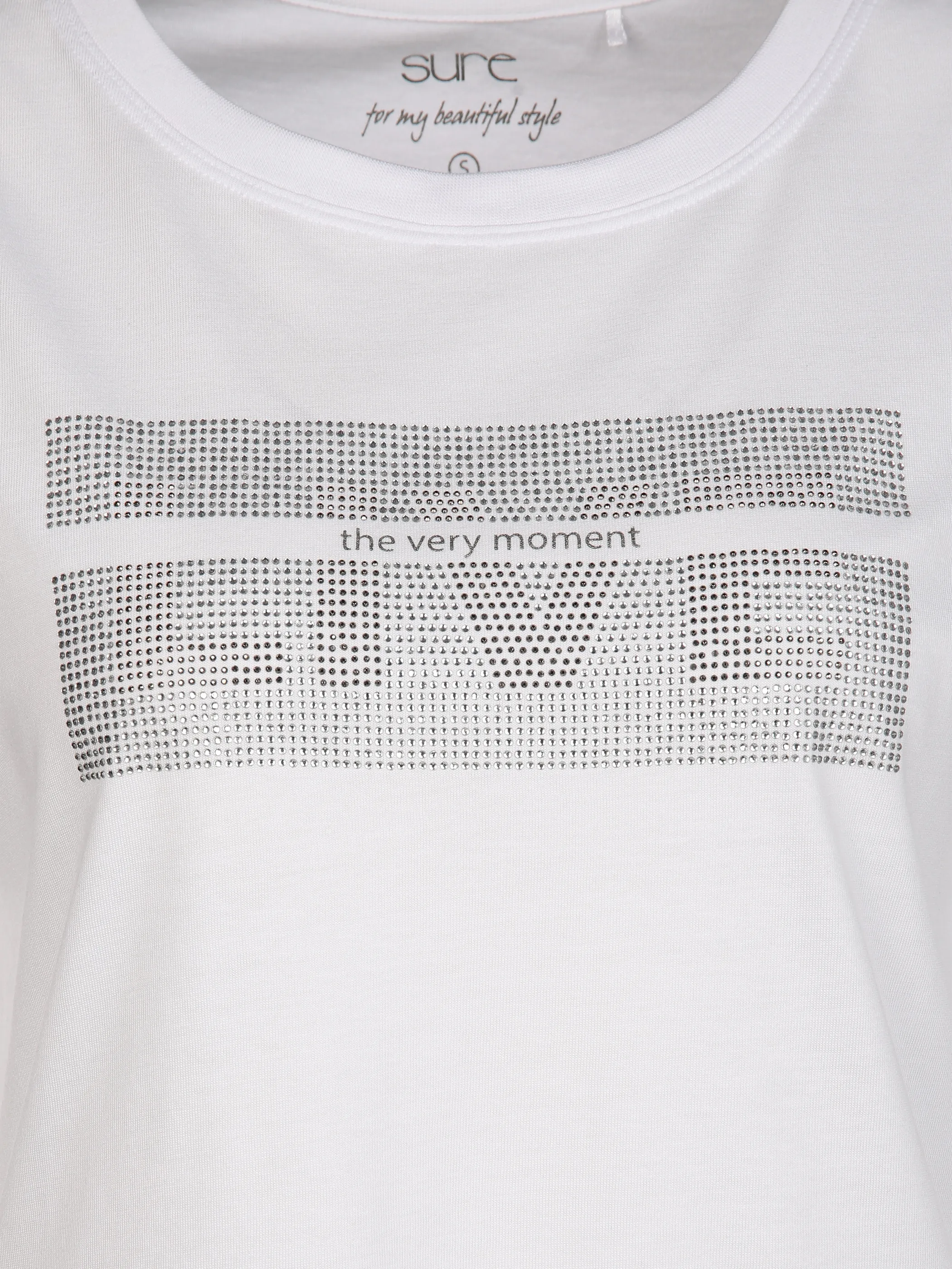 Sure Da-T-Shirt m. Strass u. Print Weiß 890357 WHITE 3