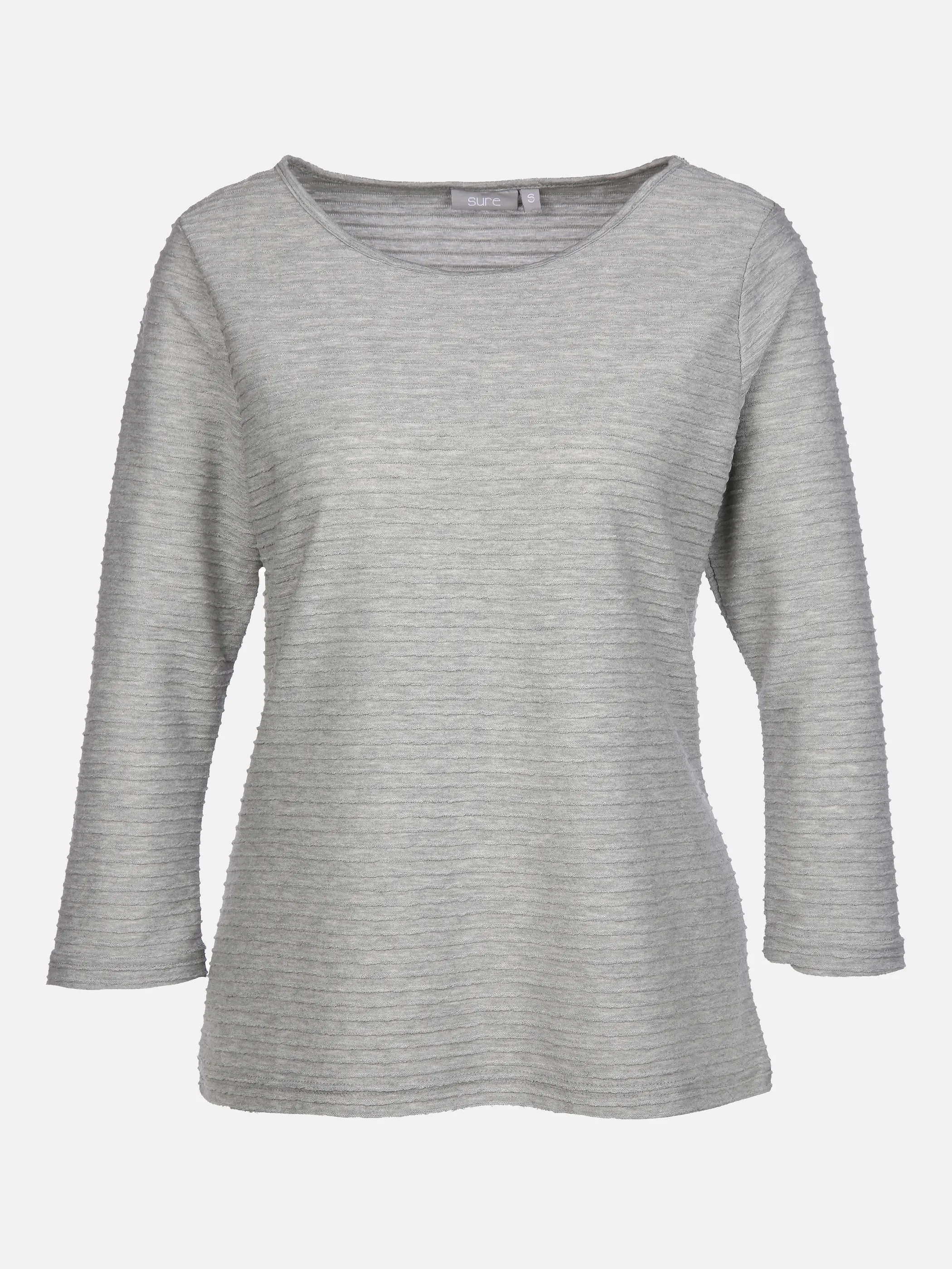 Sure Da-Struktur-Shirt 3/4 Arm Grau 858013 SILBERMELPINK 1