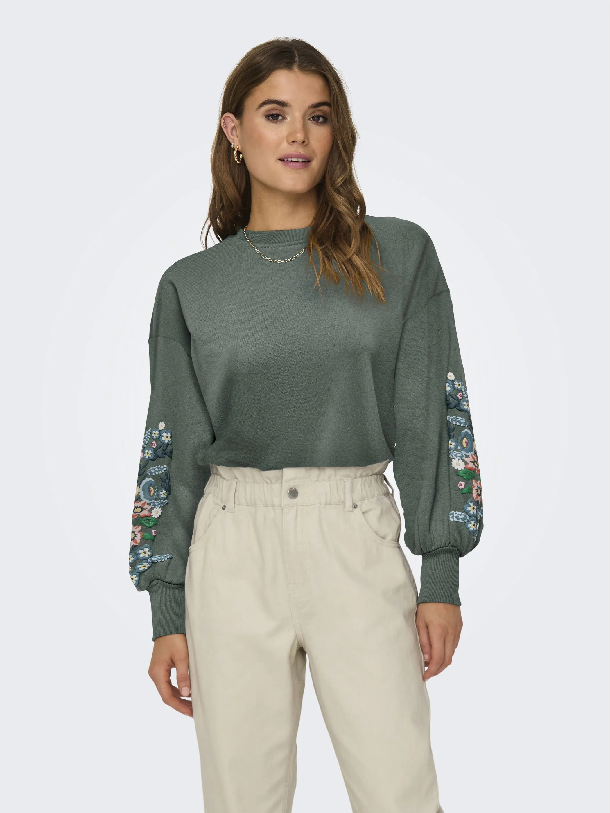 Only 15216364 ONLBROOKE L/S O-NECK Grün 908282 180039009 3