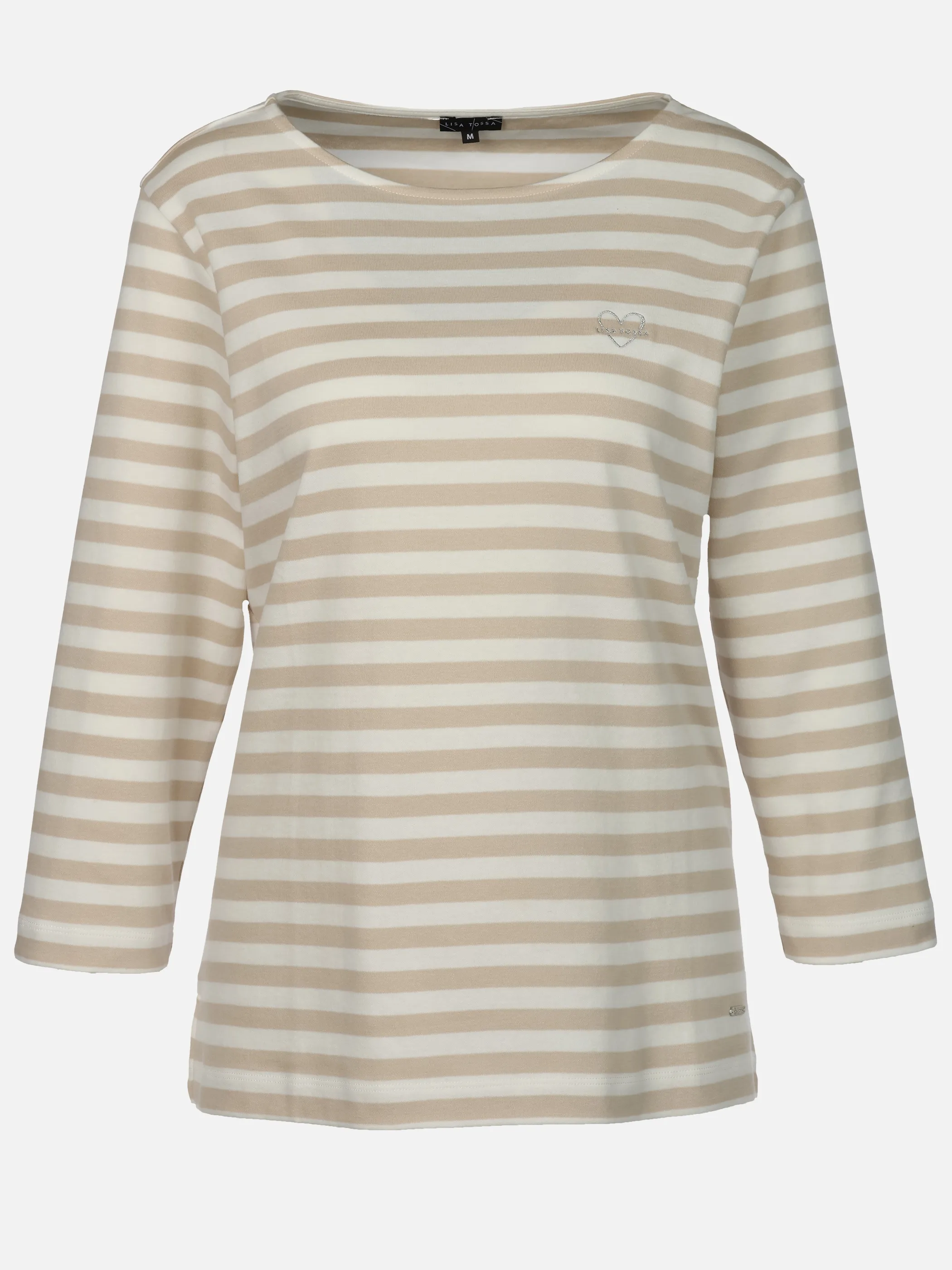 Lisa Tossa Da-Steifenshirt, 3/4 Arm Beige 921026 FRENCH OAK 1