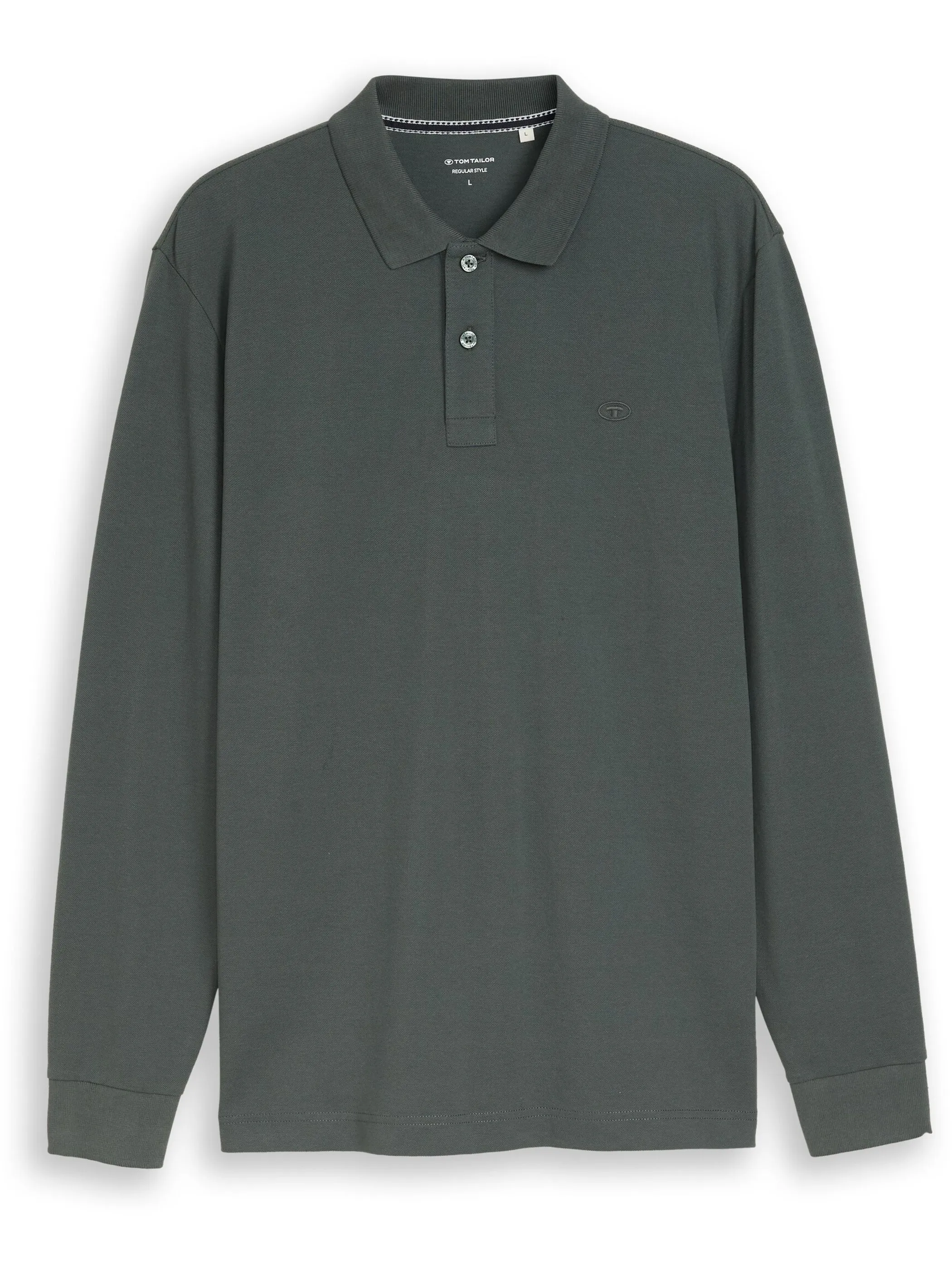 Tom Tailor 1052652 NOS basic longsleeve polo Grün 934239 14406 5