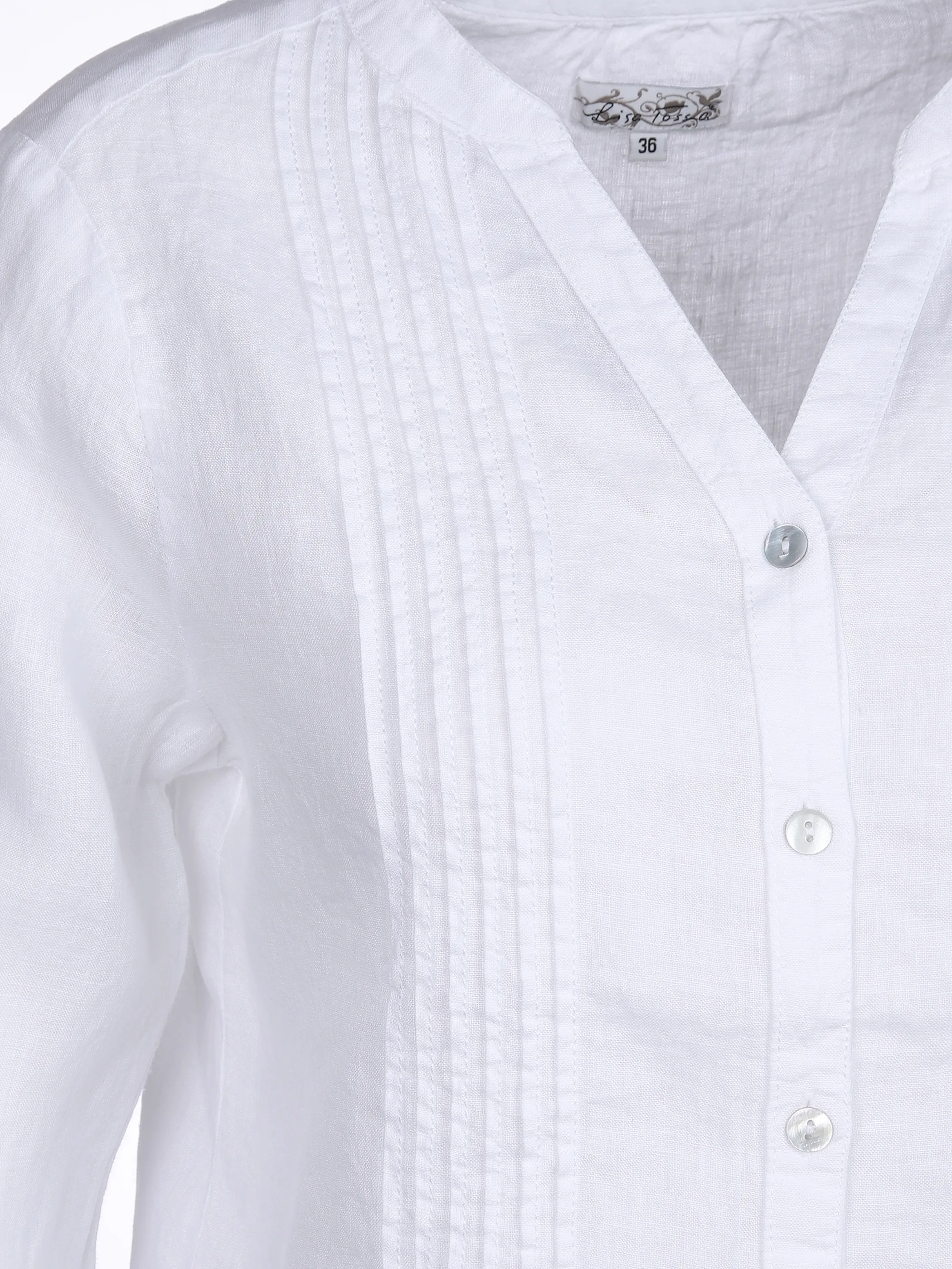 Lisa Tossa Da-Bluse m. Knöpfchenleiste Weiß 864030 WHITE 3