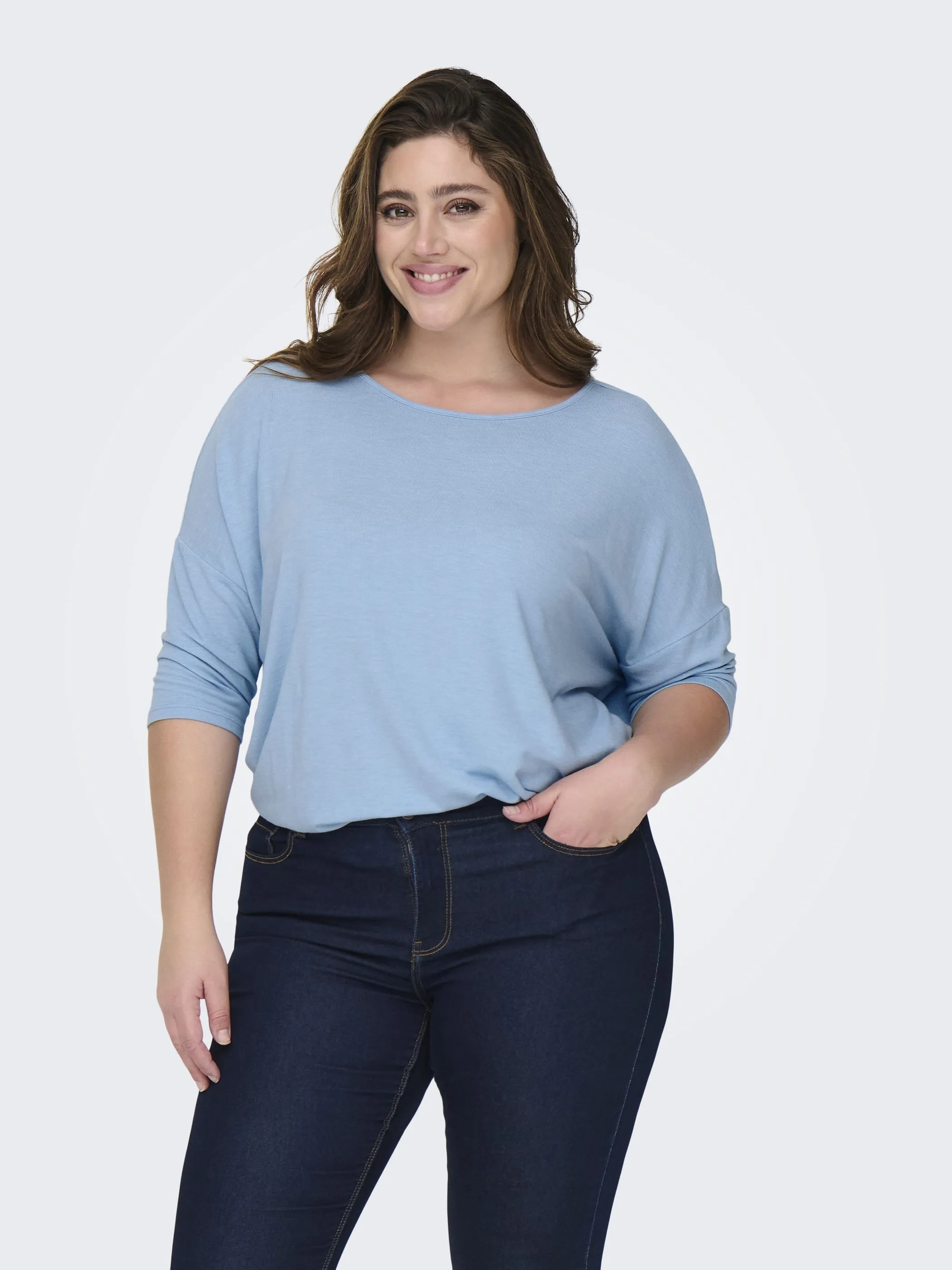 Only Carmakoma 15229806 CARLAMOUR 3/4 TOP Blau 850588 299897 Only Carmakoma 15229806 CARLAMOUR 3/4 TOP Blau 850588 299897