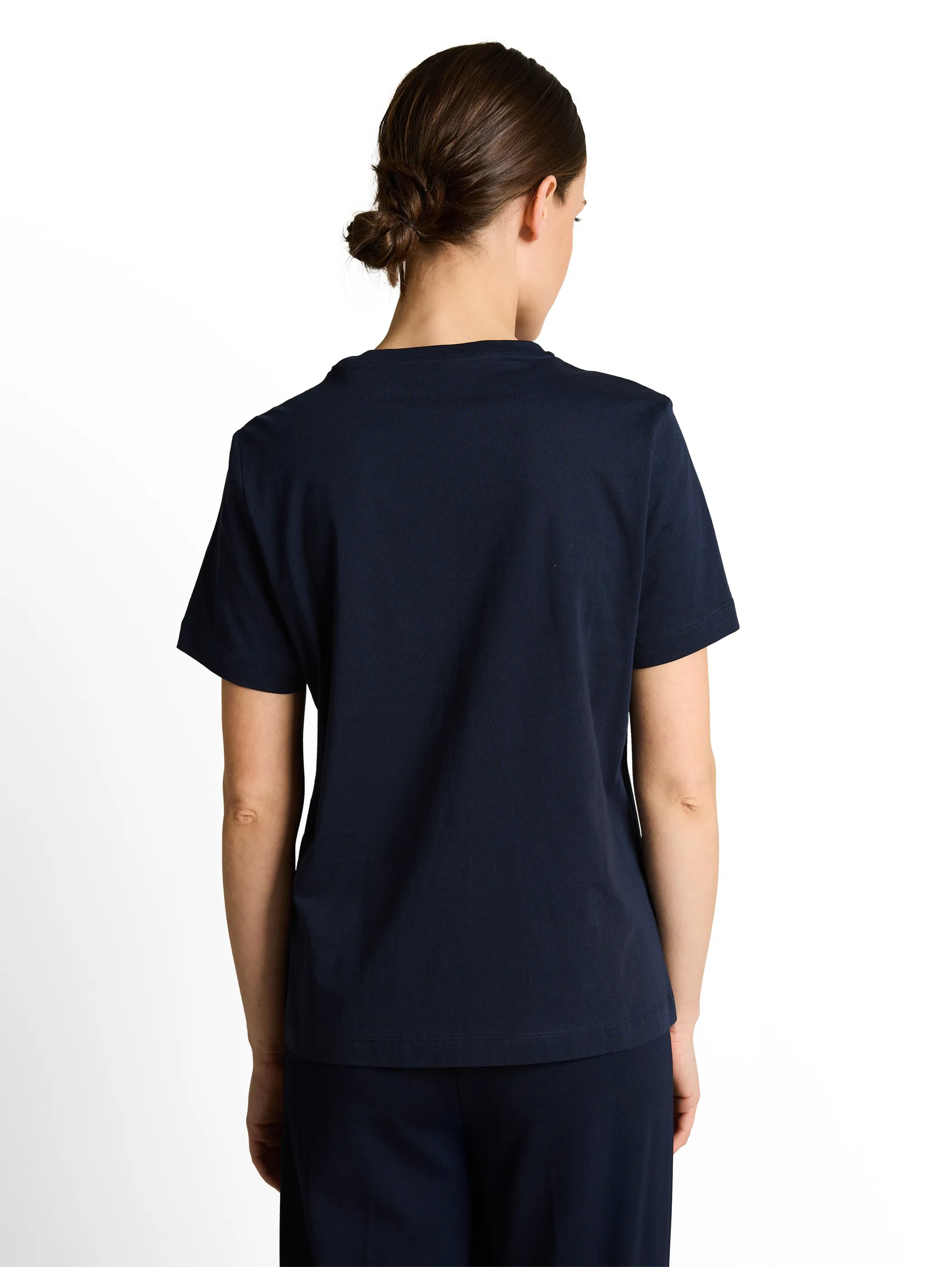 Tom Tailor 1050414 NOS T-shirt basic crew neck print Blau 922045 10668 2