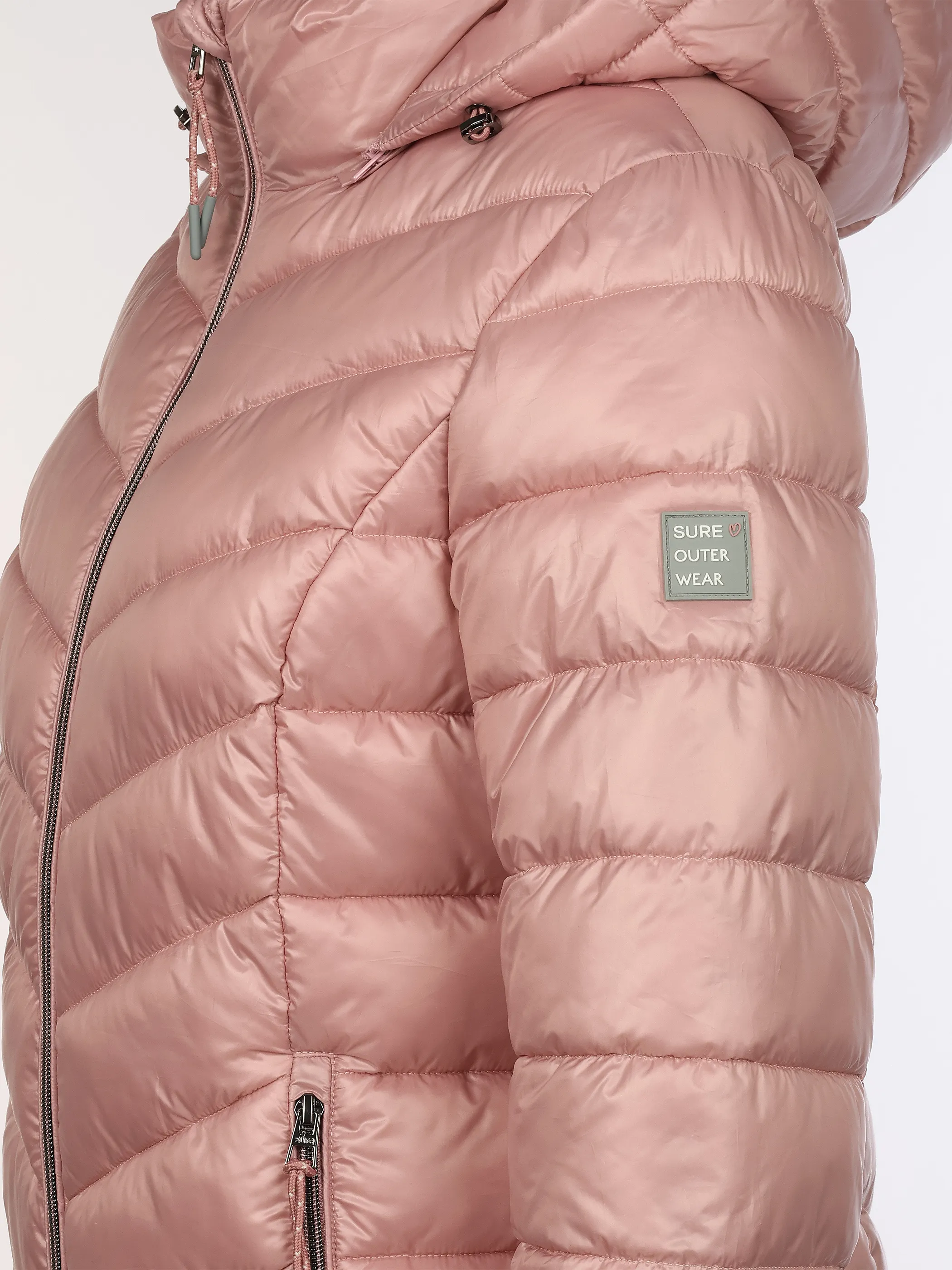 Sure Da. Steppjacke mit abnehmbarer Kapuze Rosa 928651 ROSÉ 4
