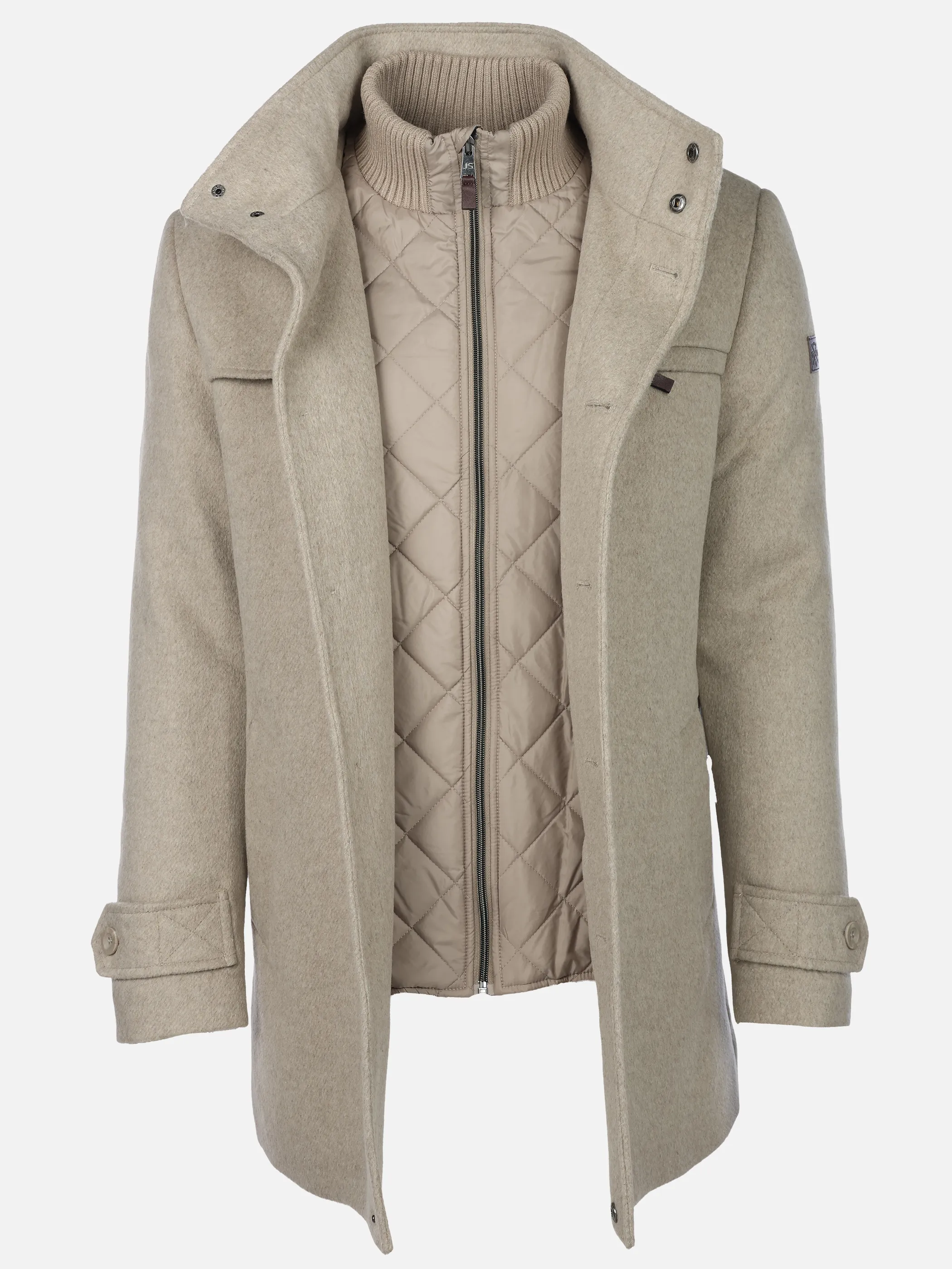 Jim Spencer Hr. Wollmantel 2in1 220803 Beige 871351 SAND 3