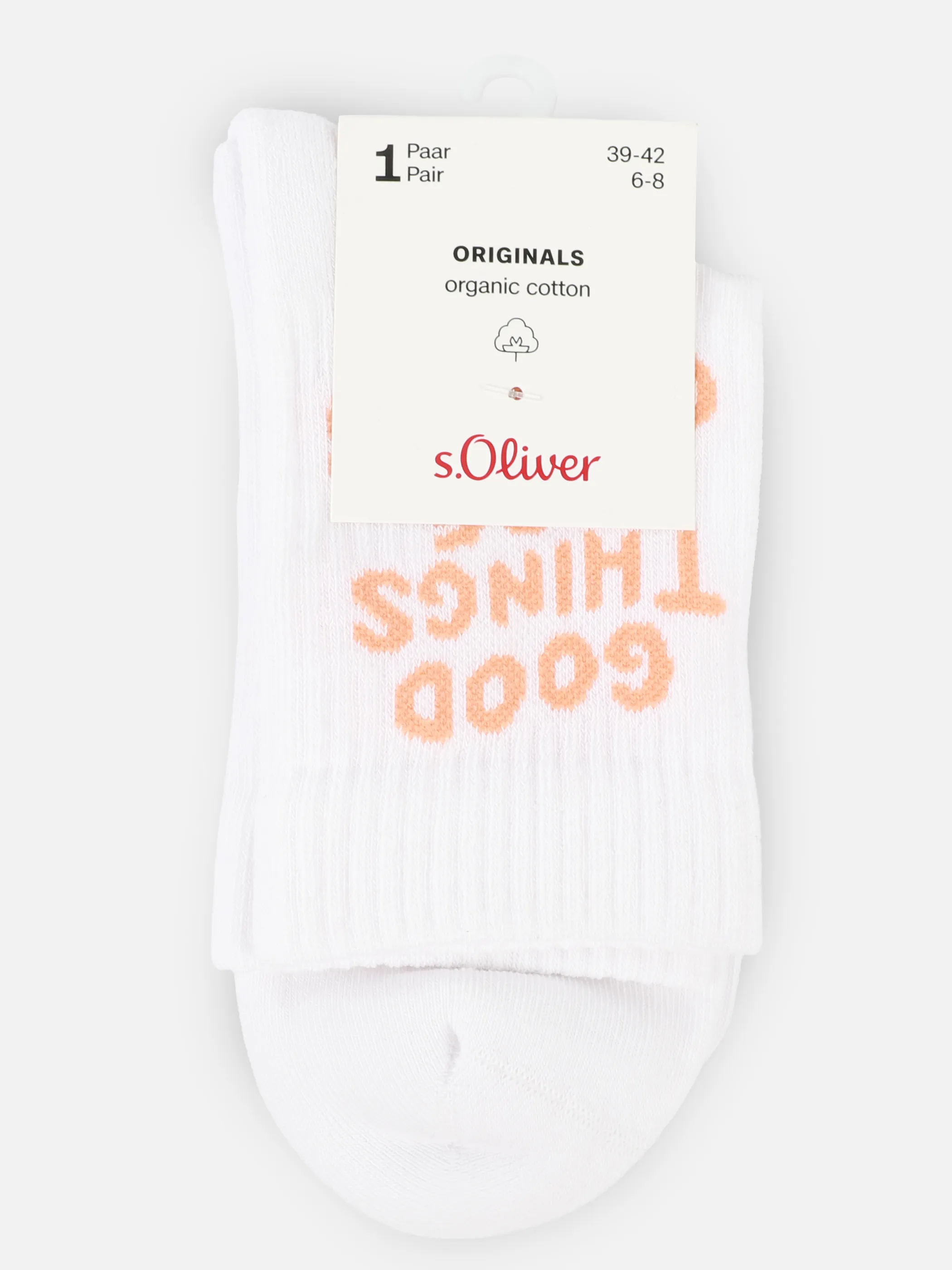 s.Oliver S20111 DA Tennis Socken Sprüche Weiß 928778 1006 2