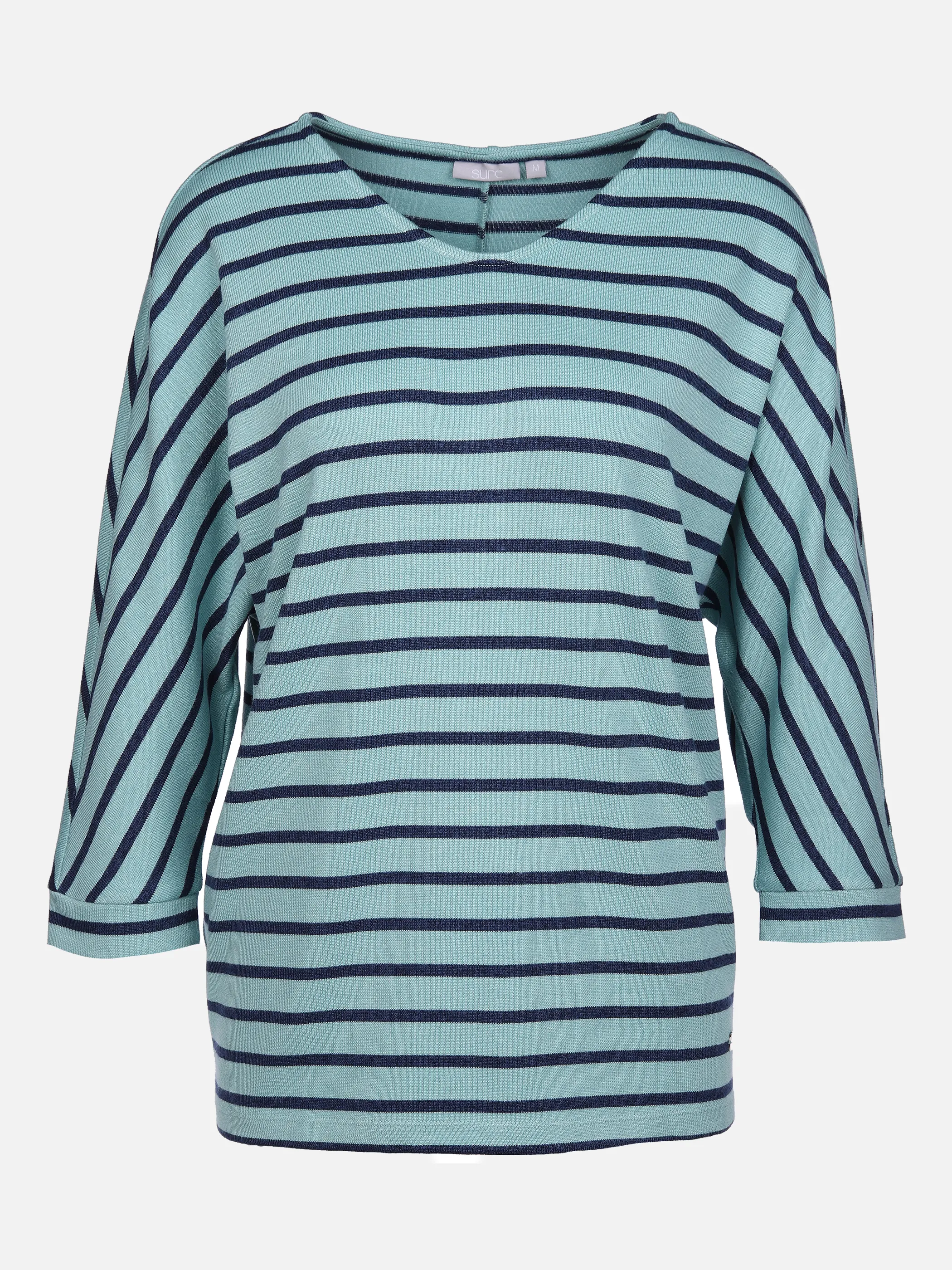 Sure Da-Shirt m. 3/4-Fledermausärme Blau 852284 SALBEI MEL 1