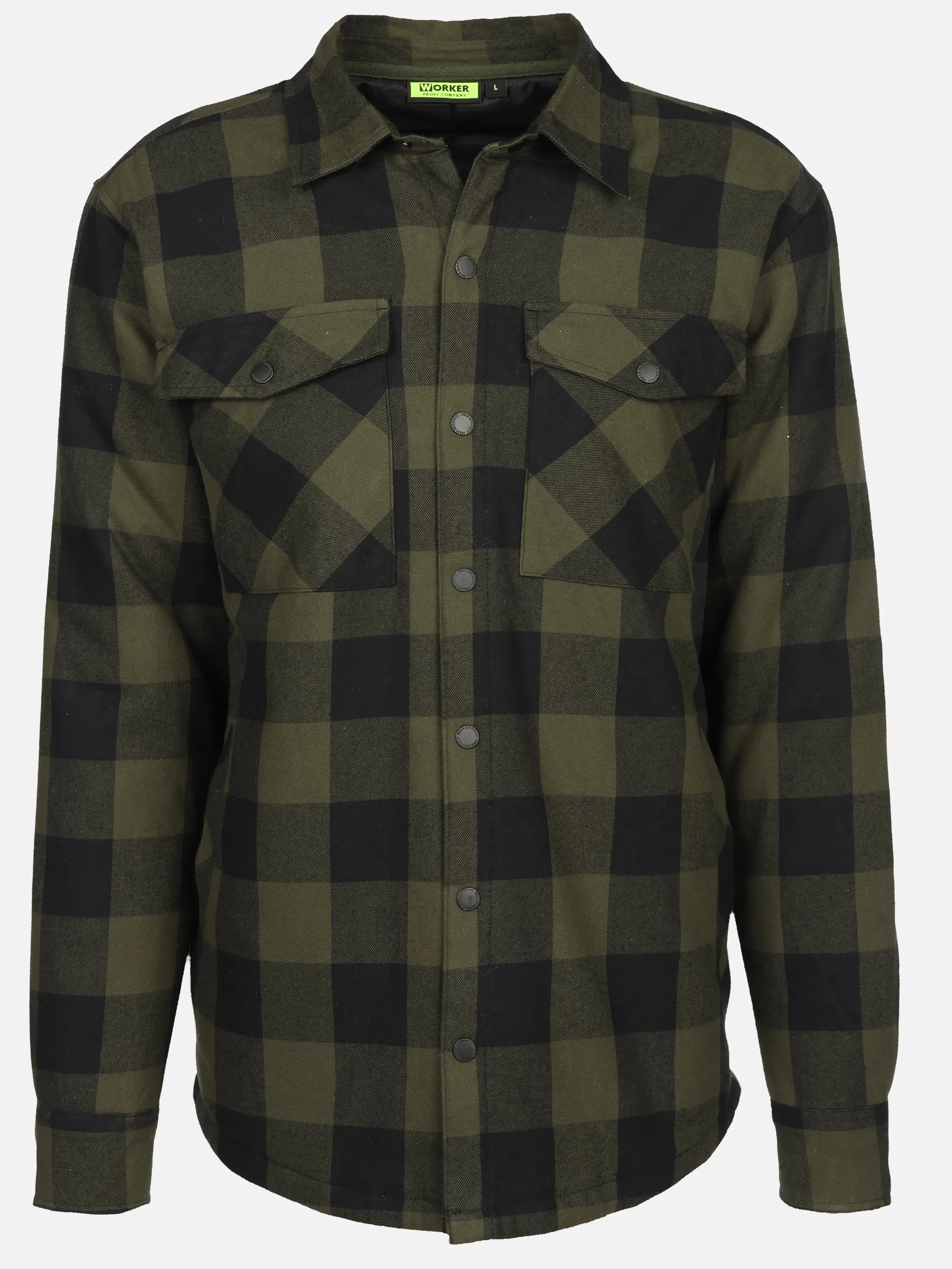 Worker He. Thermohemd wattiert gewebt Oliv 930037 OLIVE 1