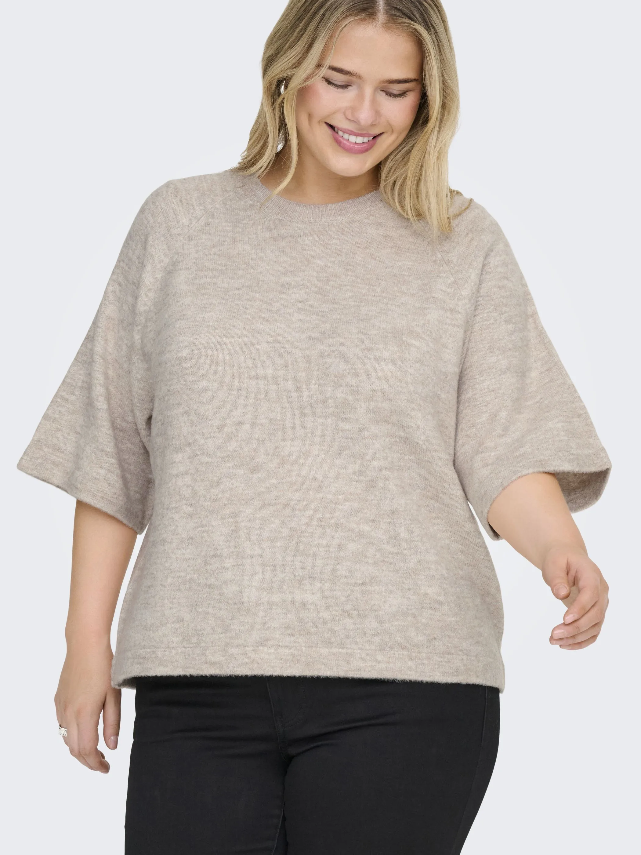 Only Carmakoma 15348100 CARSIMONI 3/4 PULLOVE Grau 920914 189959001 4