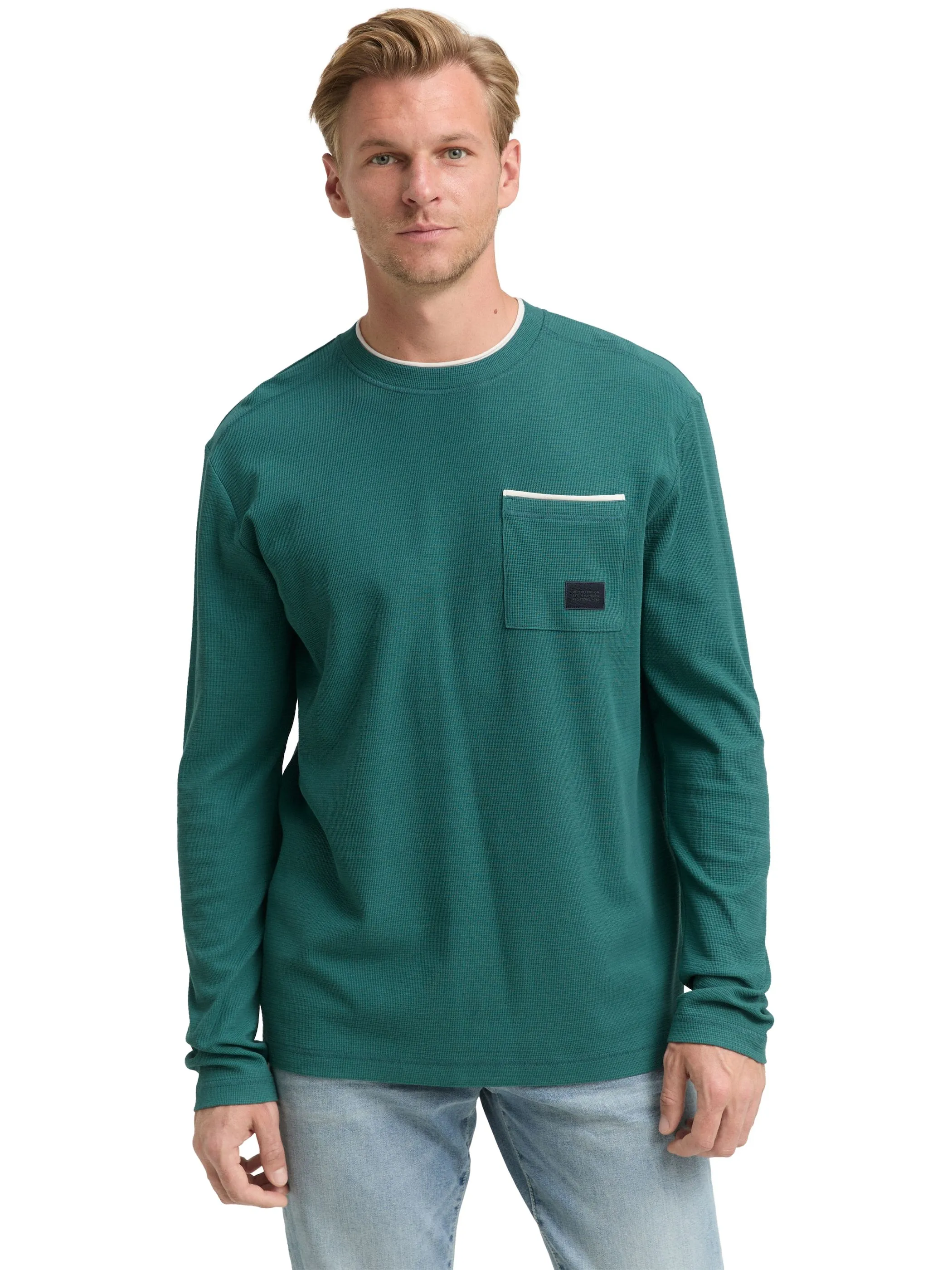 Tom Tailor 1047797 detailed longsleeve Grün 914869 14171 5