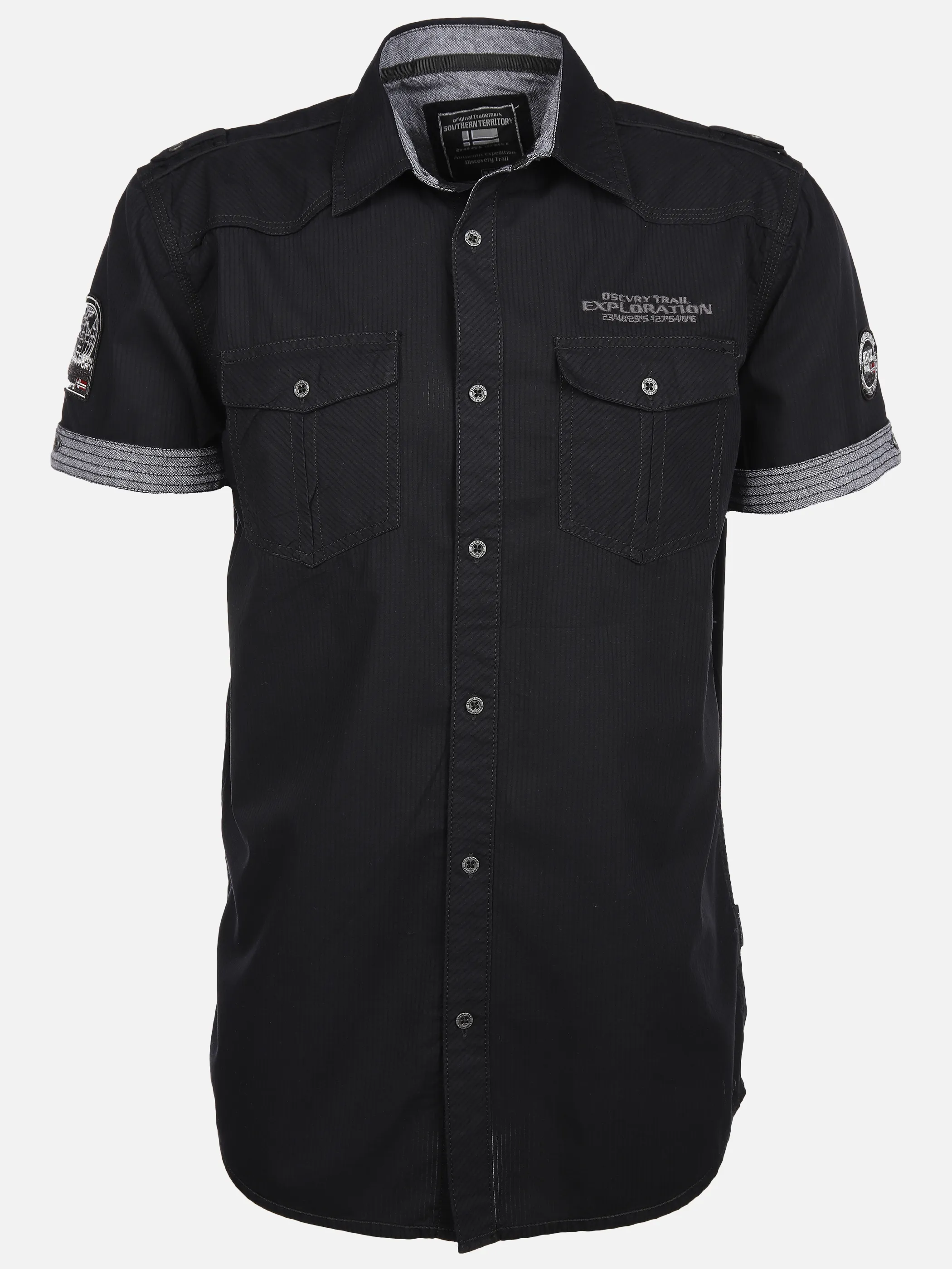 Southern Territory He. Freizeithemd 1/2 Arm oilwa Schwarz 892281 BLACK 1